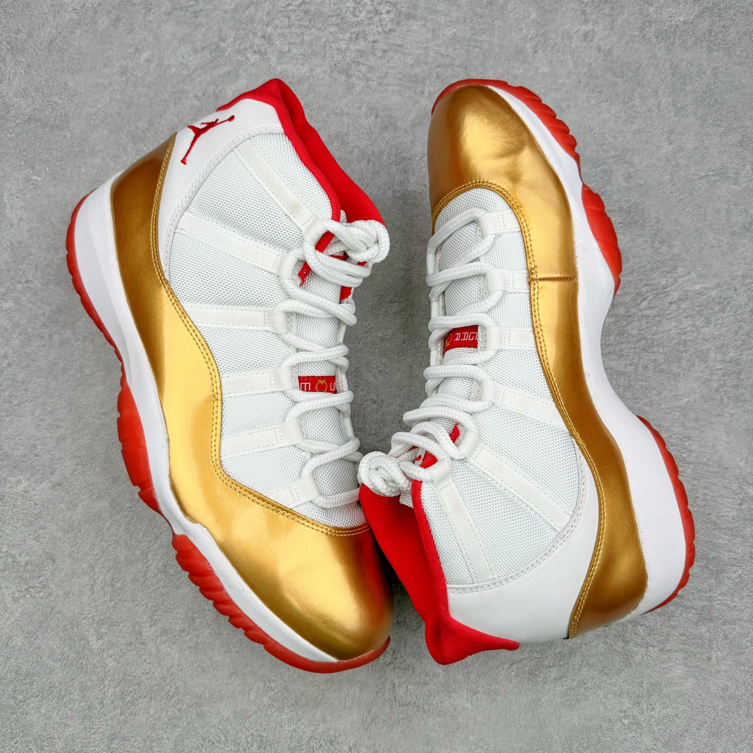 图片[3]-💰470 ＃原厂裸鞋 Air Jordan AJ11 \”Two Rings\” PE 雷阿伦土豪金 为了庆祝雷阿伦夺得的两次总冠军 Jordan Brand设计了一款特殊的球鞋——Air Jordan 11 Two Rings PE 除了AJ11独有的设计 在这双鞋的鞋舌和鞋跟的部位都体现了雷-阿伦的元素 鞋舌上是用阿伦投篮剪影设计而成的“RAY” 这里还有“Suger Ray”和“2013 Champion”的字样 2008那一冠的元素在鞋舌里面 鞋跟处有阿伦的34号号码 尺码：41 42 42.5 43 44 44.5 45 46 47.5 编码：by5936040-运动鞋