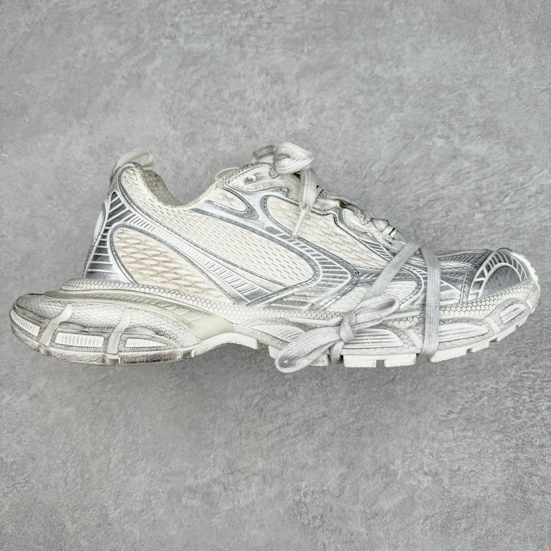图片[3]-＃XA BALENCIAGA 3XL Sneakers 巴黎世家十代网布系带低帮走秀复古老爹鞋 全套原纸板楦头开发 最原汁原味的灵魂版型 全鞋荧光划线卡点 胶水把控整洁度追求极致完美 每一双都是工艺品 多重QC质检 超越公司货的品控标准 实实在在的免检产品 原盒原配 正确字体电绣 粗细、位置、大小正确 侧边TPU 透气孔匹配意产原版 正确分离大底 TPU软底 原版一致大底LOGO 立体感十足 原厂皮料水洗做旧 采购原厂网纱 不含皮革 网布材料和聚氨酯 磨损效果 鞋头边缘和后帮 Balenciaga 徽标 鞋面和后跟凸印尺码 鞋舌 3XL 橡胶品牌标识和反光细节 鞋帮拉袢和鞋舌拉祥 配反光细节 备用鞋带在鞋履前侧 可在穿着前取下 便于不同造型搭配 正常尺码 尺码：35 36 37 38 39 40 41 42 43 44 45 46-选品中心