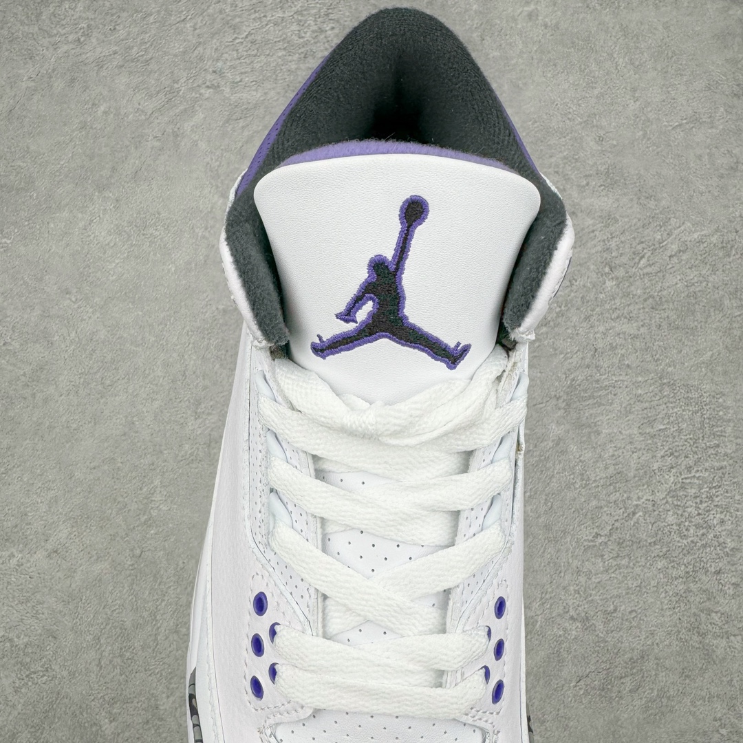 图片[5]-＃PB福利特价 Air Jordan AJ3 Retro 市场中端王者 全套原纸板楦头开发 原厂大底磨具加持立体防滑纹理 原装可视Air Sole气垫 原汁原味最完美的三代版型 唯一正确鞋头趴度弧度高度鞋身腰线 此版本只针对中端市场 皮料材质有所更替 其他数据细节工艺流程均保持一致 绝不口嗨 细节品控鞋型随意秒杀市面3XX 4XX 原厂TPU后跟饰片 正确内里反口里网布 皮料菱角分明不变形无多余毛边 正确手工大底描漆拉丝 市场唯一原厂鞋扣模具 原厂织唛标 原厂飞人电绣工艺 尾指中部跳三针 独家绑鞋带手法 印刷中底布 四线拉帮 米色美纹纸贴合固定 进口港宝加持 后跟自然饱满 全鞋荧光划线卡点 追求极致完美 每一双都是工艺品 多重QC质检 超越公司货的品控标准 实实在在的免检产品 尺码：40 40.5 41 42 42.5 43 44 44.5 45 45.5 46 47.5-选品中心