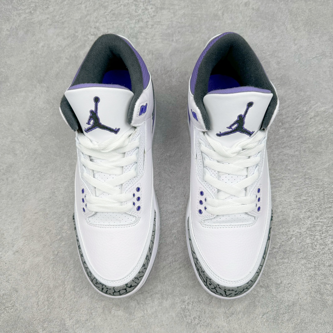 图片[2]-＃PB福利特价 Air Jordan AJ3 Retro 市场中端王者 全套原纸板楦头开发 原厂大底磨具加持立体防滑纹理 原装可视Air Sole气垫 原汁原味最完美的三代版型 唯一正确鞋头趴度弧度高度鞋身腰线 此版本只针对中端市场 皮料材质有所更替 其他数据细节工艺流程均保持一致 绝不口嗨 细节品控鞋型随意秒杀市面3XX 4XX 原厂TPU后跟饰片 正确内里反口里网布 皮料菱角分明不变形无多余毛边 正确手工大底描漆拉丝 市场唯一原厂鞋扣模具 原厂织唛标 原厂飞人电绣工艺 尾指中部跳三针 独家绑鞋带手法 印刷中底布 四线拉帮 米色美纹纸贴合固定 进口港宝加持 后跟自然饱满 全鞋荧光划线卡点 追求极致完美 每一双都是工艺品 多重QC质检 超越公司货的品控标准 实实在在的免检产品 尺码：40 40.5 41 42 42.5 43 44 44.5 45 45.5 46 47.5-选品中心