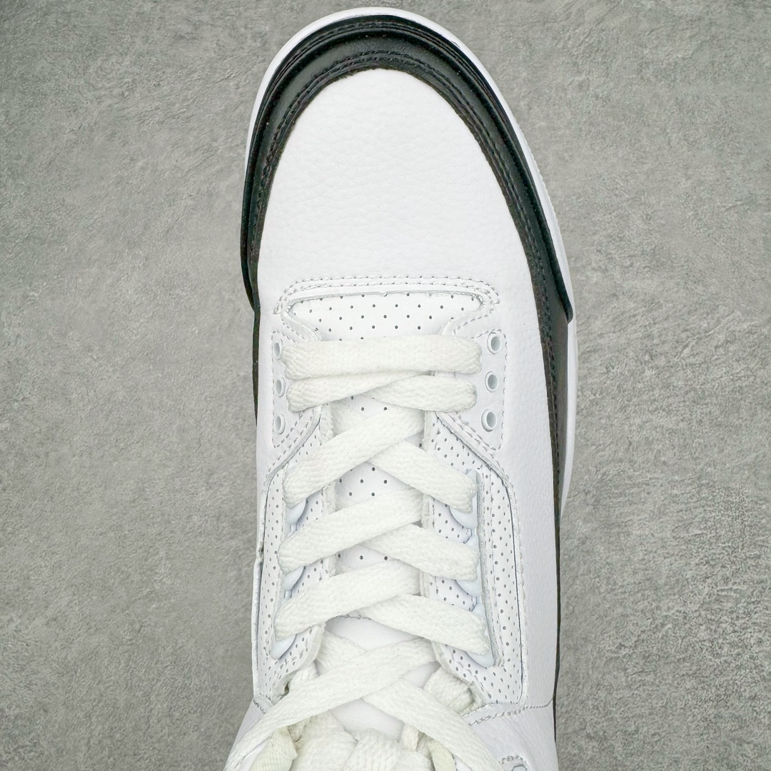 图片[4]-＃PB福利特价 Air Jordan AJ3 Retro 市场中端王者 全套原纸板楦头开发 原厂大底磨具加持立体防滑纹理 原装可视Air Sole气垫 原汁原味最完美的三代版型 唯一正确鞋头趴度弧度高度鞋身腰线 此版本只针对中端市场 皮料材质有所更替 其他数据细节工艺流程均保持一致 绝不口嗨 细节品控鞋型随意秒杀市面3XX 4XX 原厂TPU后跟饰片 正确内里反口里网布 皮料菱角分明不变形无多余毛边 正确手工大底描漆拉丝 市场唯一原厂鞋扣模具 原厂织唛标 原厂飞人电绣工艺 尾指中部跳三针 独家绑鞋带手法 印刷中底布 四线拉帮 米色美纹纸贴合固定 进口港宝加持 后跟自然饱满 全鞋荧光划线卡点 追求极致完美 每一双都是工艺品 多重QC质检 超越公司货的品控标准 实实在在的免检产品 尺码：40 40.5 41 42 42.5 43 44 44.5 45 45.5 46 47.5-选品中心