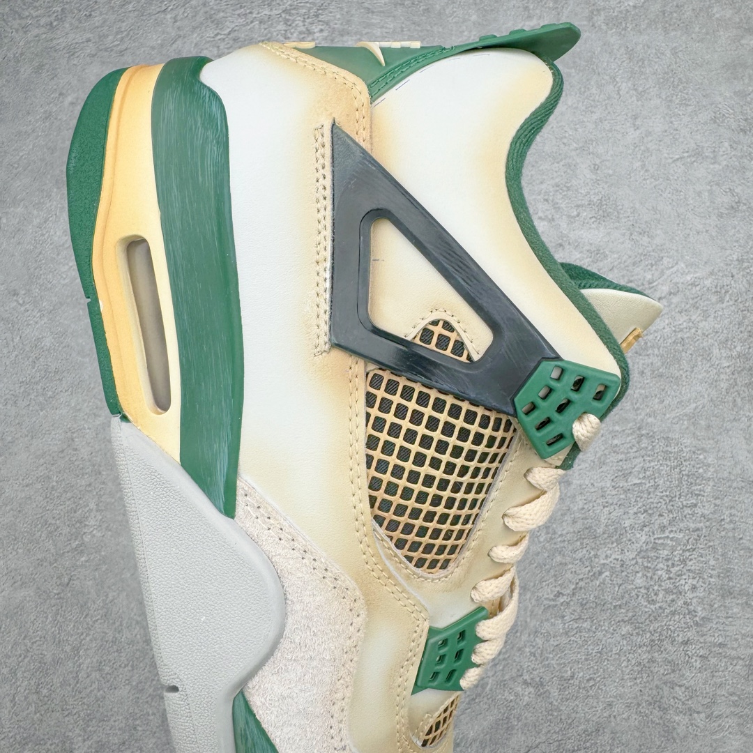 图片[7]-＃TG私人订单 Air Jordan AJ4 Retro 氧化做旧白绿妙蛙种子 DC7770-106 原纸板楦头开发 定制优质皮料 完美鞋型匹配公司货 正确TPU鞋舌锁扣 最新原厂底模 大底卡色咬花完美 鞋柜必备鞋款 终端现货供应 尺码：36 36.5 37.5 38 38.5 39 40 40.5 41 42 42.5 43 44 44.5 45 46 47.5-选品中心