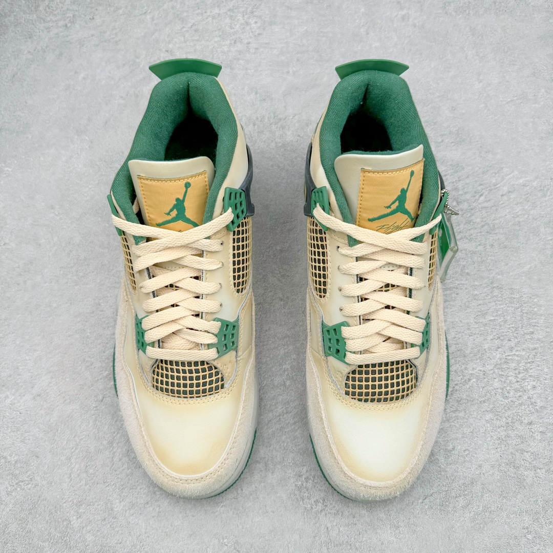 图片[2]-＃TG私人订单 Air Jordan AJ4 Retro 氧化做旧白绿妙蛙种子 DC7770-106 原纸板楦头开发 定制优质皮料 完美鞋型匹配公司货 正确TPU鞋舌锁扣 最新原厂底模 大底卡色咬花完美 鞋柜必备鞋款 终端现货供应 尺码：36 36.5 37.5 38 38.5 39 40 40.5 41 42 42.5 43 44 44.5 45 46 47.5-选品中心