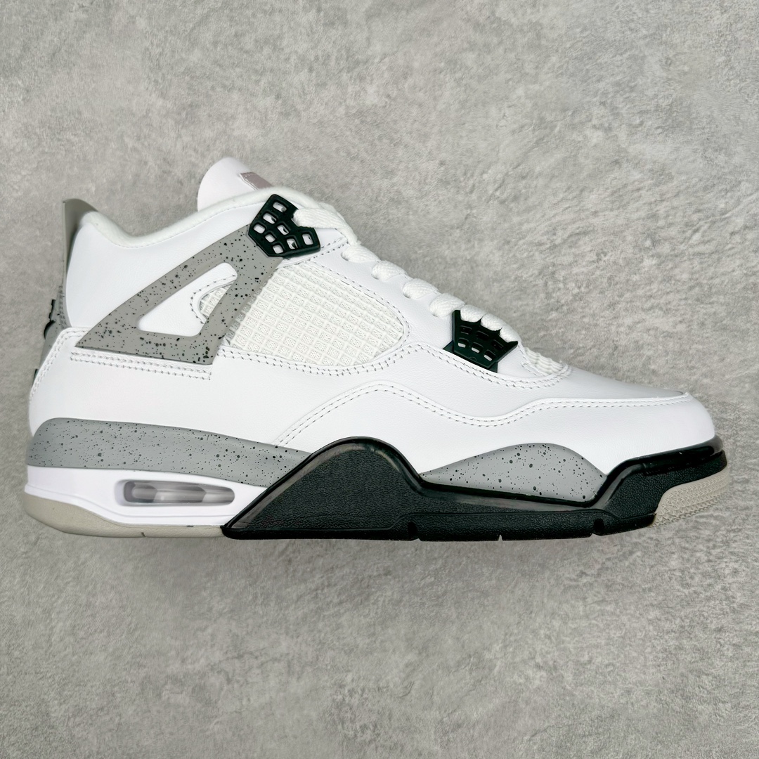 💰360 ＃G版纯原 Air Jordan AJ4 Retro 白水泥 840606-190 耗时半年巨作 全套原纸板楦头开发 原厂特供皮料加持 独家配置透明保护盒 确保原汁原味 完美呈现四代版型 一比一鞋头弧度高度鞋身弧度 数据细节工艺流程均保持原鞋一致 原厂TPU网格鞋带扣 正确内里网布 菱角分明不变形无多余毛边 柔软性质感一致于原鞋 市场唯一原厂鞋扣模具 背面可见隐藏注塑口 原厂织唛标 原厂飞人电绣工艺 尾指中部跳三针 独家绑鞋带手法 印刷中底布 四线拉帮 米色美纹纸贴合固定 进口港宝加持 后跟自然饱满 全鞋荧光划线卡点 追求极致完美 每一双都是工艺品 多重QC质检 超越公司货的品控标准 实实在在的免检产品 尺码：40 40.5 41 42 42.5 43 44 44.5 45 46 47.5 48.5 编码：by4936030-运动鞋