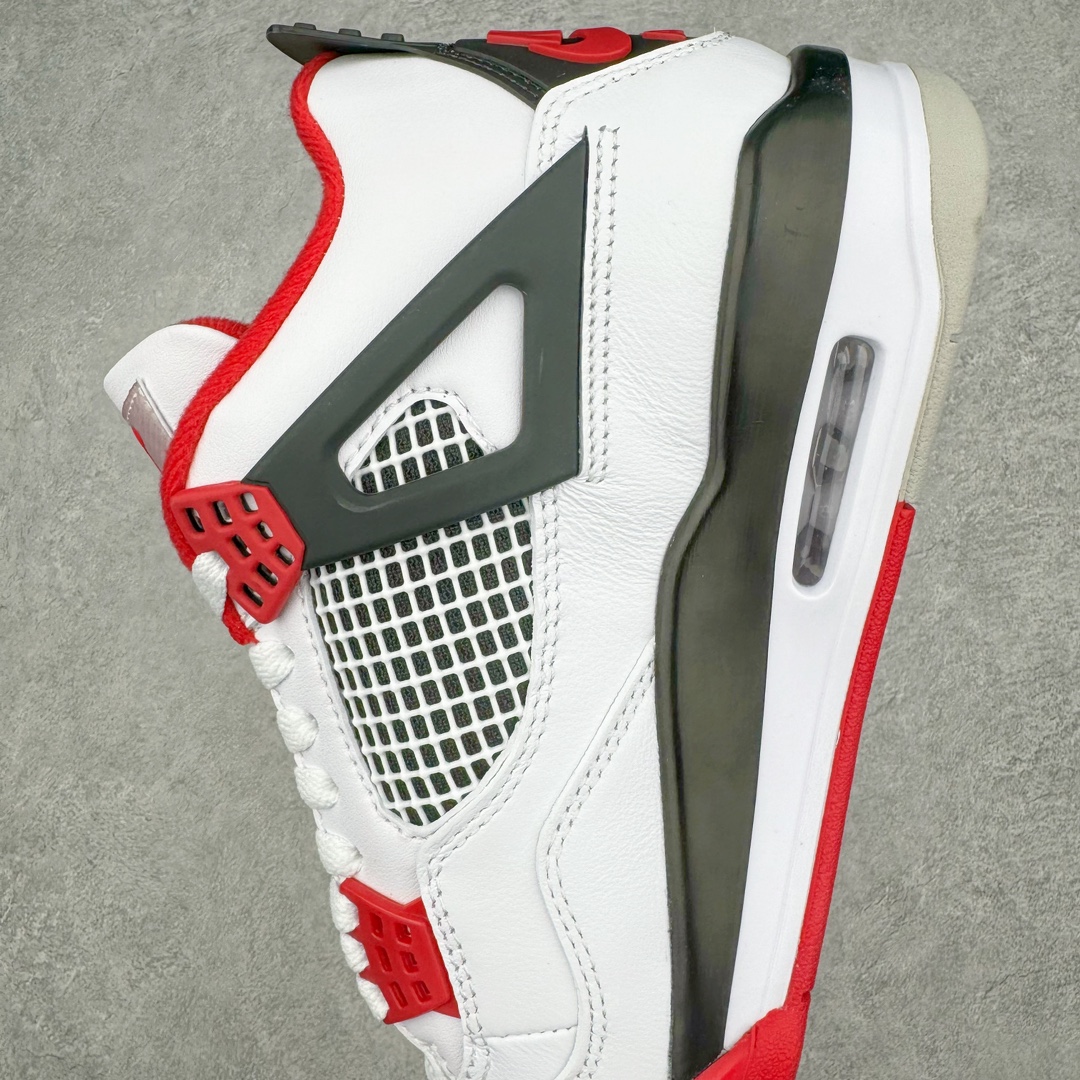 图片[7]-💰360 ＃G版纯原 Air Jordan AJ4 Retro \”Fire Red\” 火焰红 DC7770-160 耗时半年巨作 全套原纸板楦头开发 原厂特供皮料加持 独家配置透明保护盒 确保原汁原味 完美呈现四代版型 一比一鞋头弧度高度鞋身弧度 数据细节工艺流程均保持原鞋一致 原厂TPU网格鞋带扣 正确内里网布 菱角分明不变形无多余毛边 柔软性质感一致于原鞋 市场唯一原厂鞋扣模具 背面可见隐藏注塑口 原厂织唛标 原厂飞人电绣工艺 尾指中部跳三针 独家绑鞋带手法 印刷中底布 四线拉帮 米色美纹纸贴合固定 进口港宝加持 后跟自然饱满 全鞋荧光划线卡点 追求极致完美 每一双都是工艺品 多重QC质检 超越公司货的品控标准 实实在在的免检产品 尺码：40 40.5 41 42 42.5 43 44 44.5 45 46 47.5 48.5 编码：by4936030-运动鞋