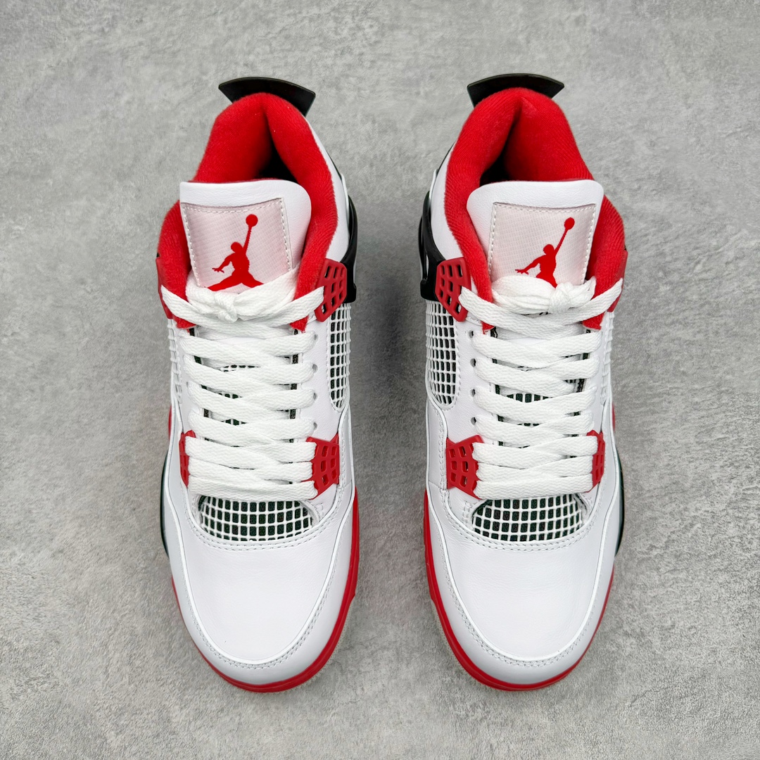 图片[2]-💰360 ＃G版纯原 Air Jordan AJ4 Retro \”Fire Red\” 火焰红 DC7770-160 耗时半年巨作 全套原纸板楦头开发 原厂特供皮料加持 独家配置透明保护盒 确保原汁原味 完美呈现四代版型 一比一鞋头弧度高度鞋身弧度 数据细节工艺流程均保持原鞋一致 原厂TPU网格鞋带扣 正确内里网布 菱角分明不变形无多余毛边 柔软性质感一致于原鞋 市场唯一原厂鞋扣模具 背面可见隐藏注塑口 原厂织唛标 原厂飞人电绣工艺 尾指中部跳三针 独家绑鞋带手法 印刷中底布 四线拉帮 米色美纹纸贴合固定 进口港宝加持 后跟自然饱满 全鞋荧光划线卡点 追求极致完美 每一双都是工艺品 多重QC质检 超越公司货的品控标准 实实在在的免检产品 尺码：40 40.5 41 42 42.5 43 44 44.5 45 46 47.5 48.5 编码：by4936030-运动鞋