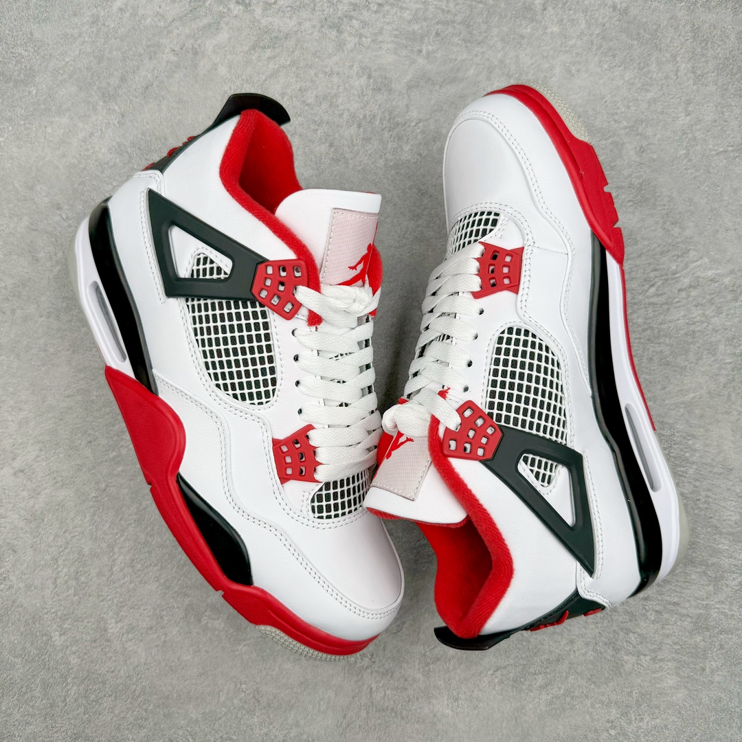 图片[3]-💰360 ＃G版纯原 Air Jordan AJ4 Retro \”Fire Red\” 火焰红 DC7770-160 耗时半年巨作 全套原纸板楦头开发 原厂特供皮料加持 独家配置透明保护盒 确保原汁原味 完美呈现四代版型 一比一鞋头弧度高度鞋身弧度 数据细节工艺流程均保持原鞋一致 原厂TPU网格鞋带扣 正确内里网布 菱角分明不变形无多余毛边 柔软性质感一致于原鞋 市场唯一原厂鞋扣模具 背面可见隐藏注塑口 原厂织唛标 原厂飞人电绣工艺 尾指中部跳三针 独家绑鞋带手法 印刷中底布 四线拉帮 米色美纹纸贴合固定 进口港宝加持 后跟自然饱满 全鞋荧光划线卡点 追求极致完美 每一双都是工艺品 多重QC质检 超越公司货的品控标准 实实在在的免检产品 尺码：40 40.5 41 42 42.5 43 44 44.5 45 46 47.5 48.5 编码：by4936030-运动鞋