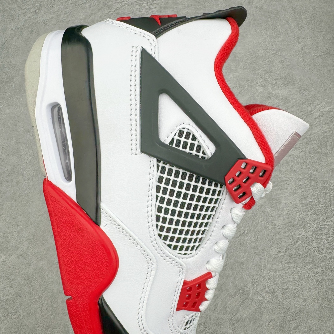 图片[6]-💰360 ＃G版纯原 Air Jordan AJ4 Retro \”Fire Red\” 火焰红 DC7770-160 耗时半年巨作 全套原纸板楦头开发 原厂特供皮料加持 独家配置透明保护盒 确保原汁原味 完美呈现四代版型 一比一鞋头弧度高度鞋身弧度 数据细节工艺流程均保持原鞋一致 原厂TPU网格鞋带扣 正确内里网布 菱角分明不变形无多余毛边 柔软性质感一致于原鞋 市场唯一原厂鞋扣模具 背面可见隐藏注塑口 原厂织唛标 原厂飞人电绣工艺 尾指中部跳三针 独家绑鞋带手法 印刷中底布 四线拉帮 米色美纹纸贴合固定 进口港宝加持 后跟自然饱满 全鞋荧光划线卡点 追求极致完美 每一双都是工艺品 多重QC质检 超越公司货的品控标准 实实在在的免检产品 尺码：40 40.5 41 42 42.5 43 44 44.5 45 46 47.5 48.5 编码：by4936030-运动鞋