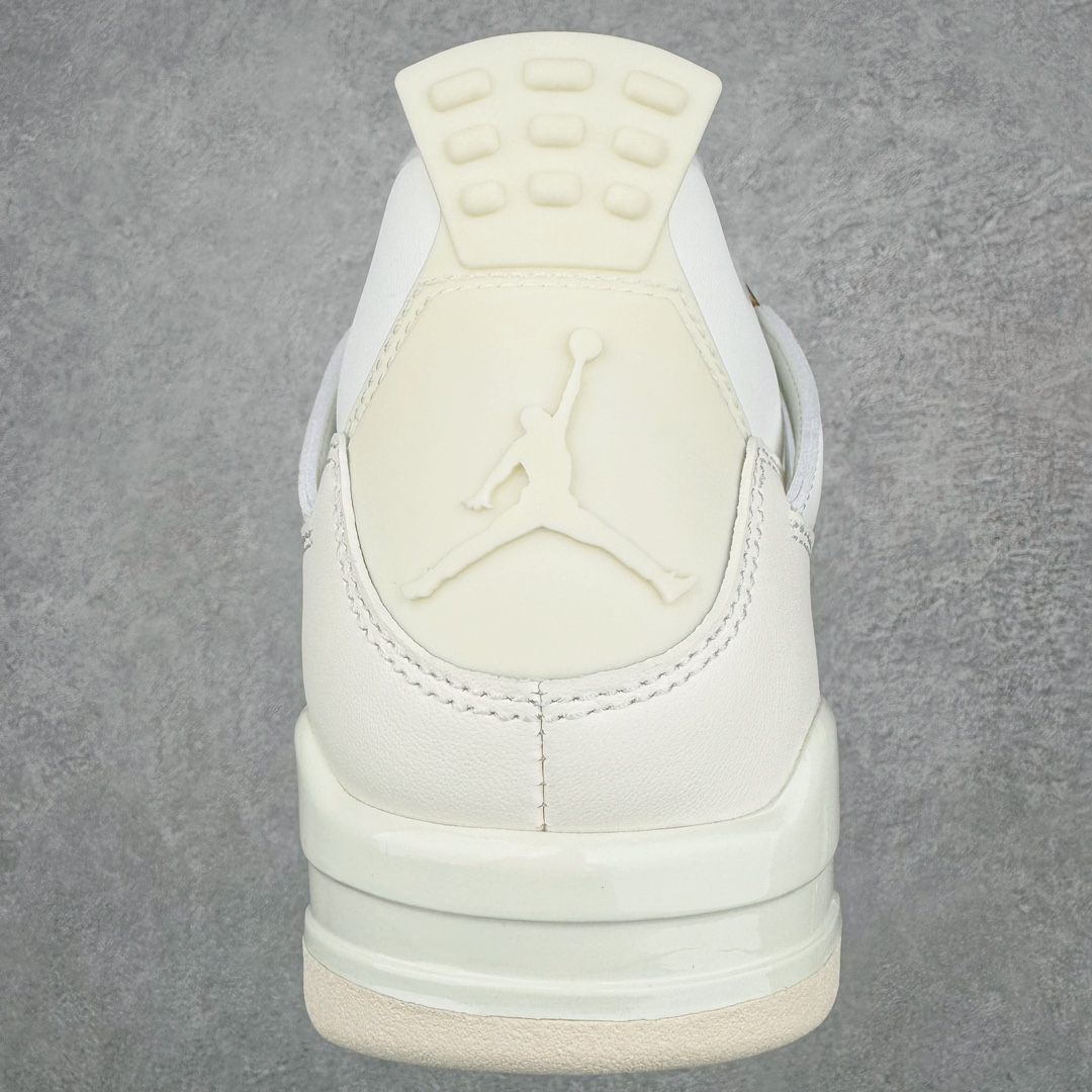 图片[8]-零售💰410 ＃PK纯原 Air Jordan AJ4 Retro 盐白金属扣 AQ9129-170 全套原纸板楦头开发 原厂特供皮料加持 确保原汁原味 完美呈现四代版型 一比一鞋头弧度高度鞋身弧度 数据细节工艺流程均保持原鞋一致 原厂TPU网格鞋带扣 正确内里网布 菱角分明不变形无多余毛边 柔软性质感一致于原鞋 原厂织唛标 原厂飞人电绣工艺 尾指中部跳三针 独家绑鞋带手法 印刷中底布 四线拉帮 米色美纹纸贴合固定 进口港宝加持 后跟自然饱满 全鞋荧光划线卡点 追求极致完美 每一双都是工艺品 多重QC质检 超越公司货的品控标准 实实在在的免检产品 尺码：40 40.5 41 42 42.5 43 44 44.5 45 46 47.5 编码：by4936010-运动鞋