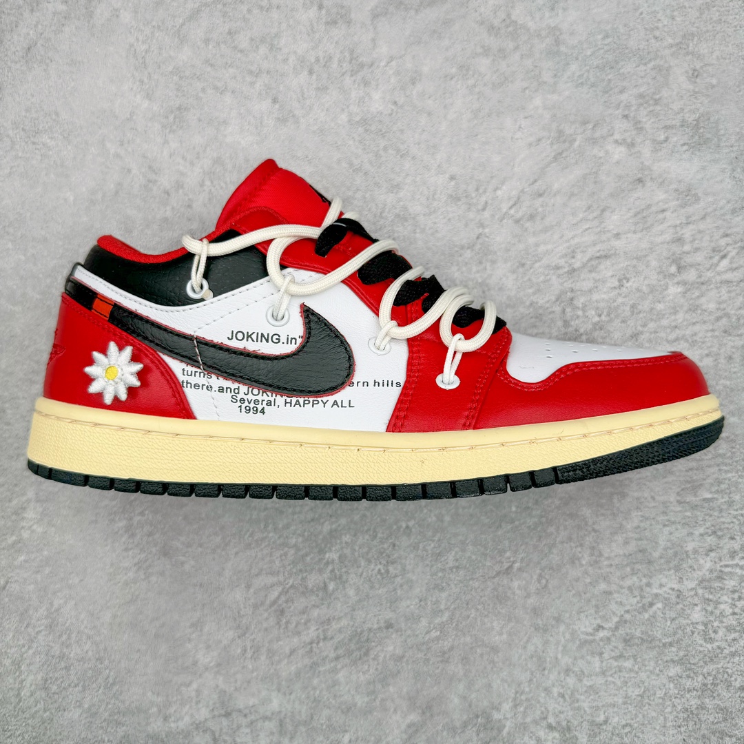 图片[7]-💰110 ＃福利特价‼Air Jordan AJ1 Low 解构绑带低帮系列 原厂内置气垫魔块 A模大底 头层小牛皮 鞋舌AJ原厂专用牛津布+AJ专用反口珍珠布+原厂无杂质高弹内里海棉+特殊封边弹力鞋带 SIZE：36 36.5 37.5 38 38.5 39 40 40.5 41 42 42.5 43 44 44.5 45 46 编码：Qby1936080-运动鞋