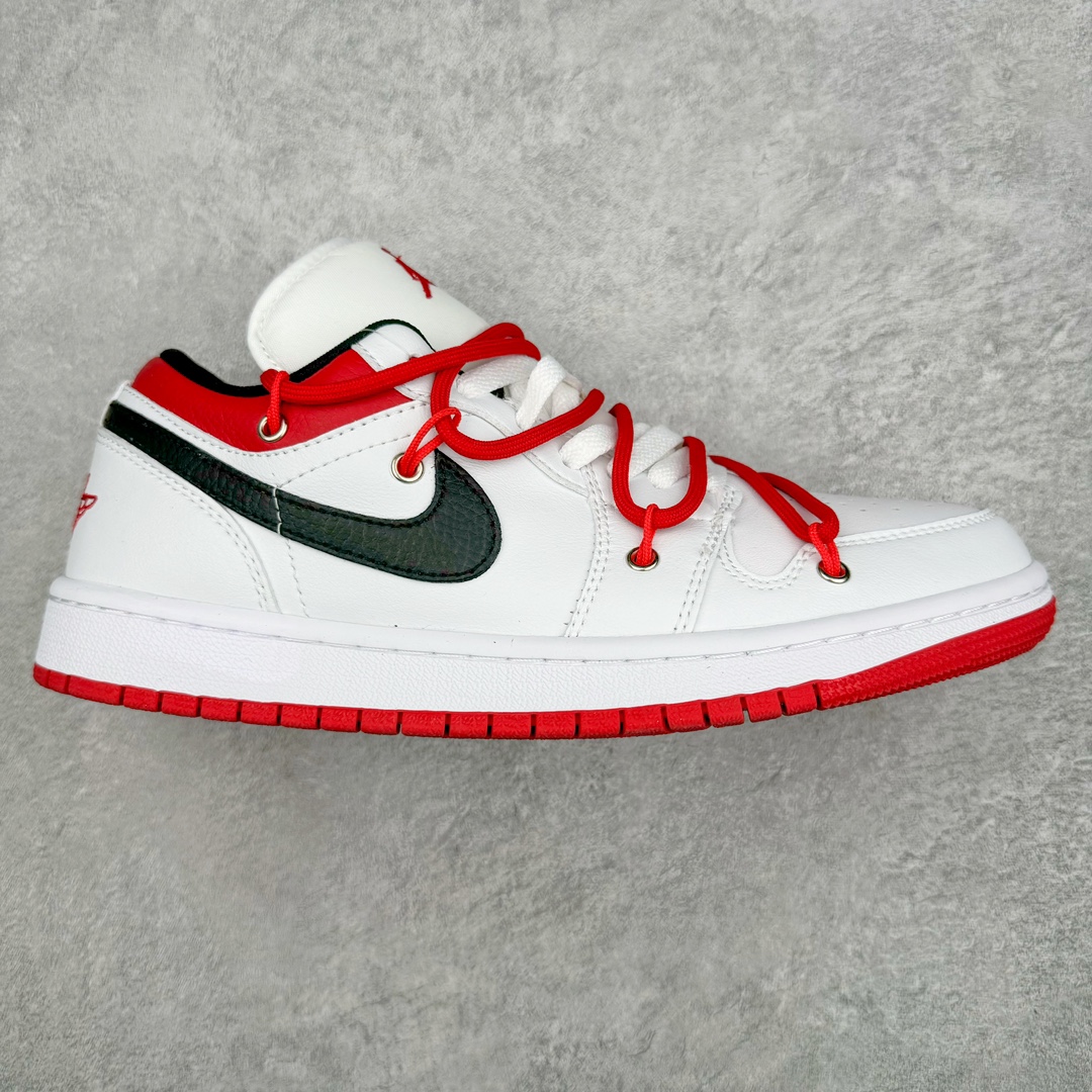 图片[9]-💰110 ＃福利特价‼Air Jordan AJ1 Low 解构绑带低帮系列 原厂内置气垫魔块 A模大底 头层小牛皮 鞋舌AJ原厂专用牛津布+AJ专用反口珍珠布+原厂无杂质高弹内里海棉+特殊封边弹力鞋带 SIZE：36 36.5 37.5 38 38.5 39 40 40.5 41 42 42.5 43 44 44.5 45 46 编码：Qby1936080-运动鞋