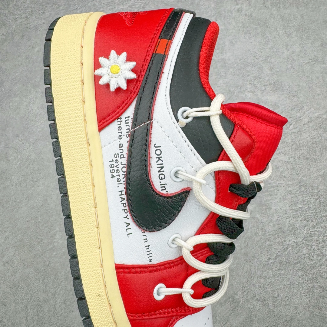 图片[6]-💰110 ＃福利特价‼Air Jordan AJ1 Low 解构绑带低帮系列 原厂内置气垫魔块 A模大底 头层小牛皮 鞋舌AJ原厂专用牛津布+AJ专用反口珍珠布+原厂无杂质高弹内里海棉+特殊封边弹力鞋带 SIZE：36 36.5 37.5 38 38.5 39 40 40.5 41 42 42.5 43 44 44.5 45 46 编码：Qby1936080-运动鞋