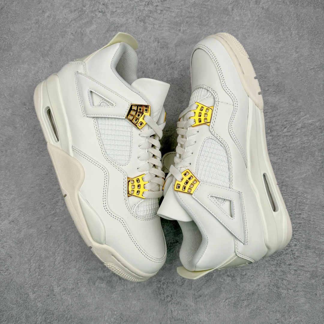 图片[3]-💰320 ＃K版纯原 Air Jordan AJ4 Retro 盐白金属扣 AQ9129-170 全新升级改良 原鞋原楦原纸板同源开发 完美呈现乔4的版型 内侧正确双色网格 还原细节 原厂皮料 正确气垫颜色 正确网格工艺 正确拉帮工艺 全鞋原装材料制作 原档案原模具打造 支持全方位与正品对比 尺码：40 40.5 41 42 42.5 43 44 44.5 45 46 47.5 编码：Aby3936090-运动鞋