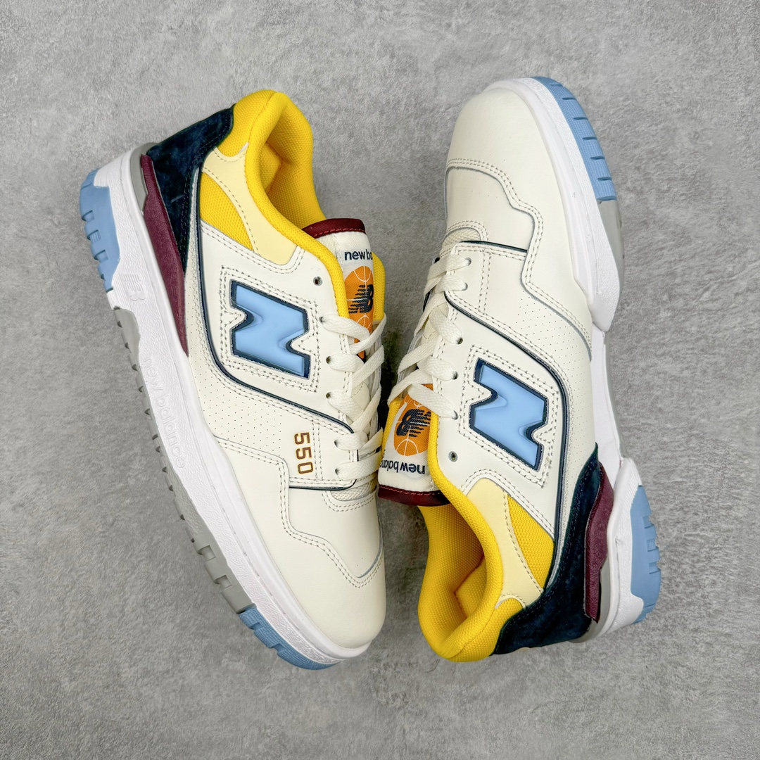 图片[3]-💰170 NB新百伦New Balance BB550系列经典复古低帮休闲运动篮球板鞋550 其实发迹于1989 年 是品牌历史中一款十分小众的篮球鞋履 低筒的鞋身搭配上皮革的设定让其鞋型在现今看来相当复古 同时搭配上Aimé Leon Dore刻画的四款配色 都让这款低调鞋款冲上炒价热搜 也因此让更多鞋迷知悉这款NB 鞋履 相比NB 550 来说 Louis Vuitton 所发表的LV Trainer 运动鞋就是知名度较高的一款球鞋了 由品牌男装创意总监Virgil Abloh 利用复古篮球鞋作为灵感刻画而成 搭配上LV 高质感皮革的陪衬成为当今精品时尚球鞋的代表作品 仔细一看New Balance 550 与Louis Vuitton LV Trainer 都以「篮球鞋」为蓝图 复古鞋貌的特色氛围也极其相似 尺码：36 37 37.5 38 38.5 39 40 40.5 41.5 42 42.5 43 44 45 编码：Mby2936040-运动鞋