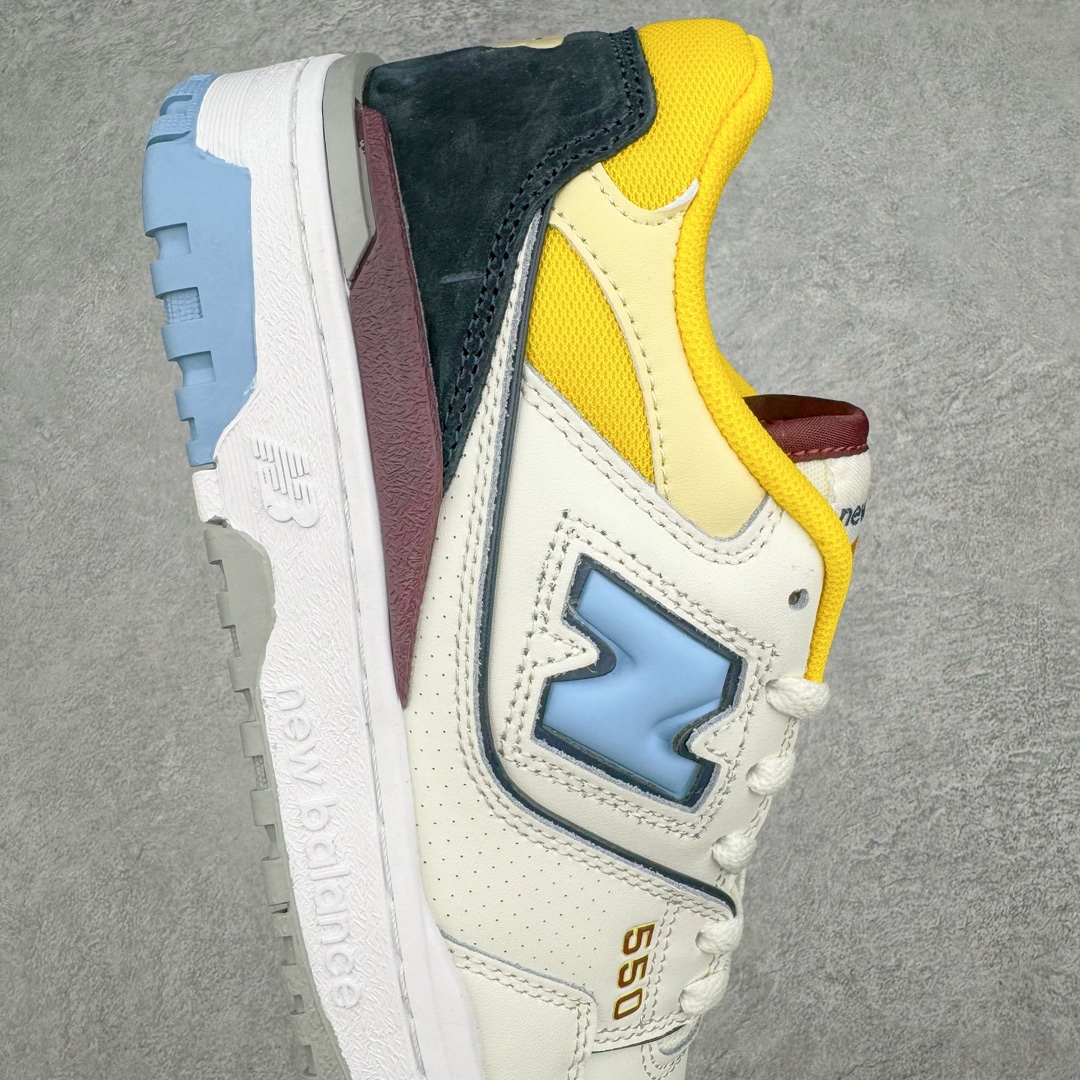 图片[6]-💰170 NB新百伦New Balance BB550系列经典复古低帮休闲运动篮球板鞋550 其实发迹于1989 年 是品牌历史中一款十分小众的篮球鞋履 低筒的鞋身搭配上皮革的设定让其鞋型在现今看来相当复古 同时搭配上Aimé Leon Dore刻画的四款配色 都让这款低调鞋款冲上炒价热搜 也因此让更多鞋迷知悉这款NB 鞋履 相比NB 550 来说 Louis Vuitton 所发表的LV Trainer 运动鞋就是知名度较高的一款球鞋了 由品牌男装创意总监Virgil Abloh 利用复古篮球鞋作为灵感刻画而成 搭配上LV 高质感皮革的陪衬成为当今精品时尚球鞋的代表作品 仔细一看New Balance 550 与Louis Vuitton LV Trainer 都以「篮球鞋」为蓝图 复古鞋貌的特色氛围也极其相似 尺码：36 37 37.5 38 38.5 39 40 40.5 41.5 42 42.5 43 44 45 编码：Mby2936040-运动鞋