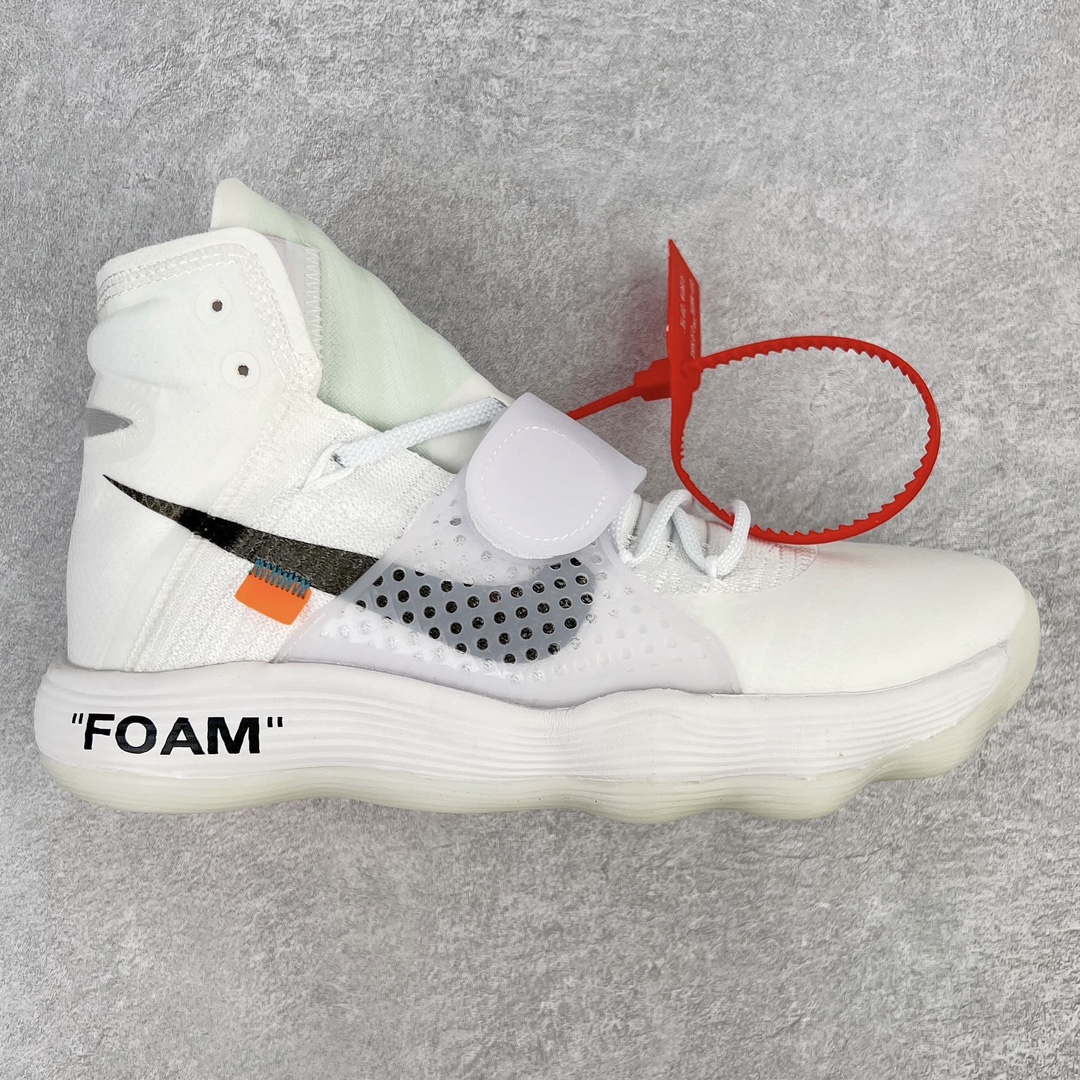 💰230 OFF-WHITE x NK Hyperdunk HD2017 OW联名实战篮球鞋 AJ4578-100 纯白的鞋款上点缀了黑色和橙/红色 以此构成配色主题 “FOAM”字样出现在中底侧面 鞋舌处的倒 Swoosh也颇值得玩味 最为显眼的莫过于Flyknit鞋面上增加的绑带设计 半透明的视觉效果用以呼应主题 尺码：40 40.5 41 42 42.5 43 44 44.5 45 46 编码：Cby3936000-运动鞋