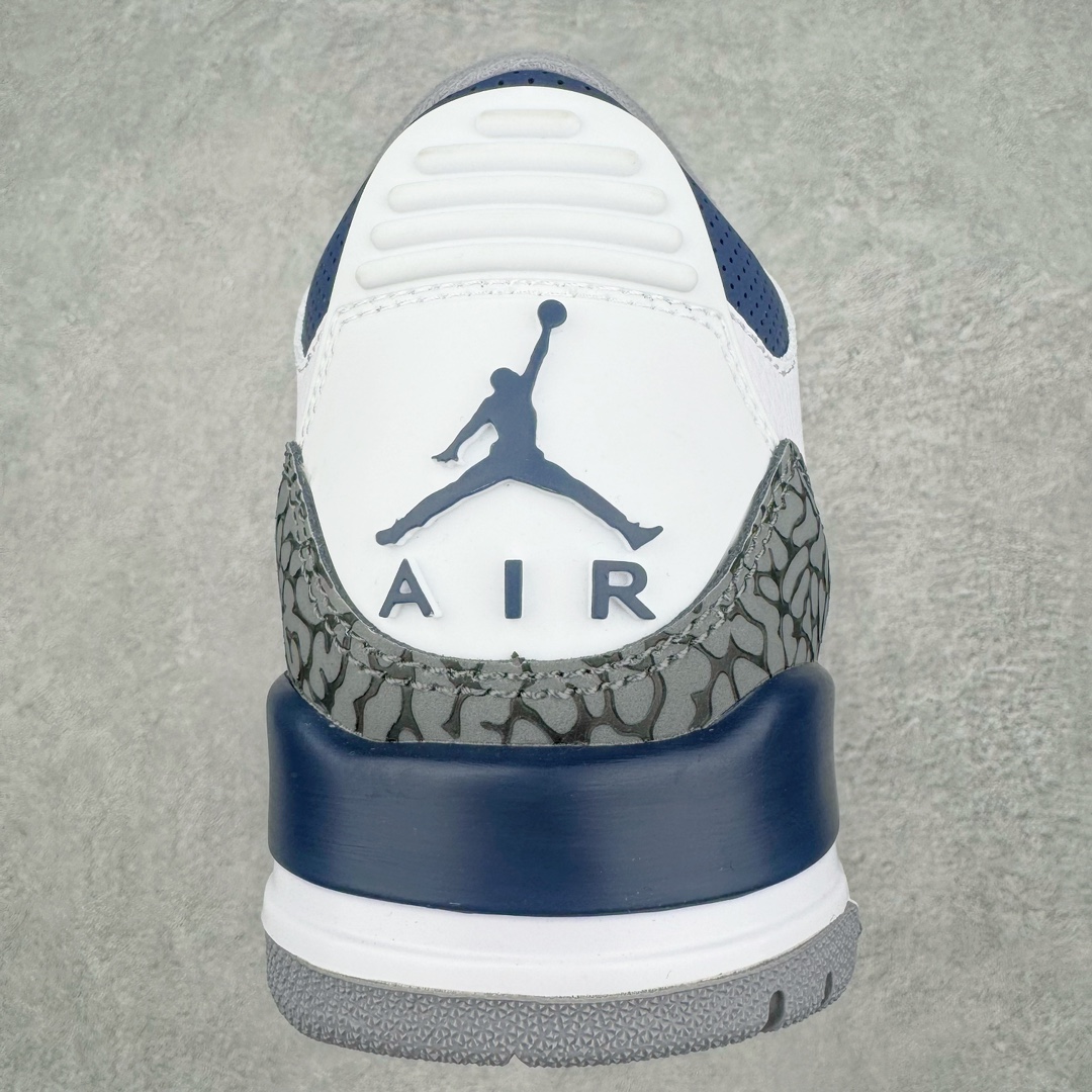 图片[8]-💰250 ＃PB版 Air Jordan AJ3 Retro 午夜蓝 CT8532-140 市场中端王者 全套原纸板楦头开发 原厂大底磨具加持立体防滑纹理 原装可视Air Sole气垫 原汁原味最完美的三代版型 唯一正确鞋头趴度弧度高度鞋身腰线 此版本只针对中端市场 皮料材质有所更替 其他数据细节工艺流程均保持一致 绝不口嗨 细节品控鞋型随意秒杀市面3XX 4XX 原厂TPU后跟饰片 正确内里反口里网布 皮料菱角分明不变形无多余毛边 正确手工大底描漆拉丝 市场唯一原厂鞋扣模具 原厂织唛标 原厂飞人电绣工艺 尾指中部跳三针 独家绑鞋带手法 印刷中底布 四线拉帮 米色美纹纸贴合固定 进口港宝加持 后跟自然饱满 全鞋荧光划线卡点 追求极致完美 每一双都是工艺品 多重QC质检 超越公司货的品控标准 实实在在的免检产品 尺码：40 40.5 41 42 42.5 43 44 44.5 45 45.5 46 47.5 编码：by3936020-运动鞋