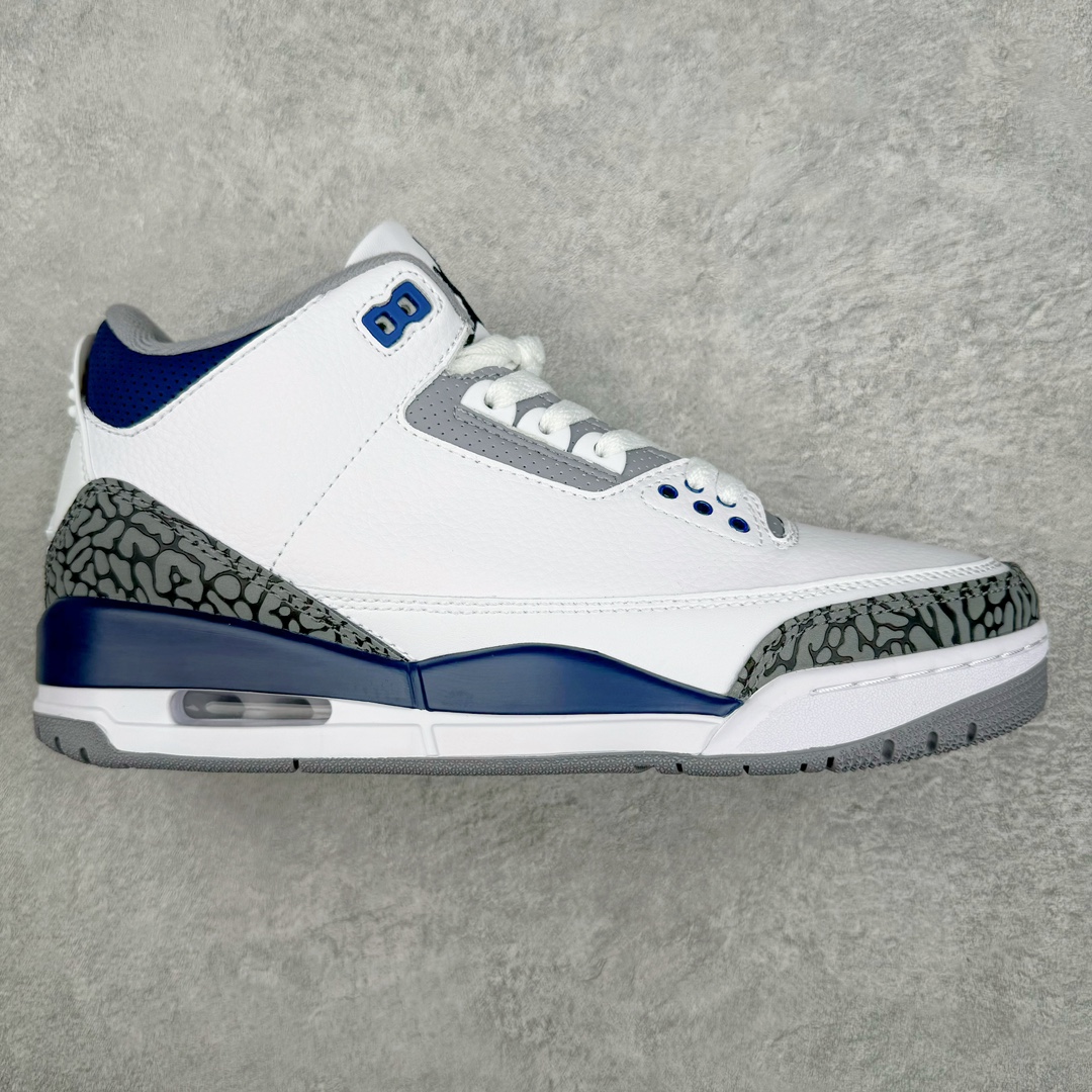 💰250 ＃PB版 Air Jordan AJ3 Retro 午夜蓝 CT8532-140 市场中端王者 全套原纸板楦头开发 原厂大底磨具加持立体防滑纹理 原装可视Air Sole气垫 原汁原味最完美的三代版型 唯一正确鞋头趴度弧度高度鞋身腰线 此版本只针对中端市场 皮料材质有所更替 其他数据细节工艺流程均保持一致 绝不口嗨 细节品控鞋型随意秒杀市面3XX 4XX 原厂TPU后跟饰片 正确内里反口里网布 皮料菱角分明不变形无多余毛边 正确手工大底描漆拉丝 市场唯一原厂鞋扣模具 原厂织唛标 原厂飞人电绣工艺 尾指中部跳三针 独家绑鞋带手法 印刷中底布 四线拉帮 米色美纹纸贴合固定 进口港宝加持 后跟自然饱满 全鞋荧光划线卡点 追求极致完美 每一双都是工艺品 多重QC质检 超越公司货的品控标准 实实在在的免检产品 尺码：40 40.5 41 42 42.5 43 44 44.5 45 45.5 46 47.5 编码：by3936020-运动鞋