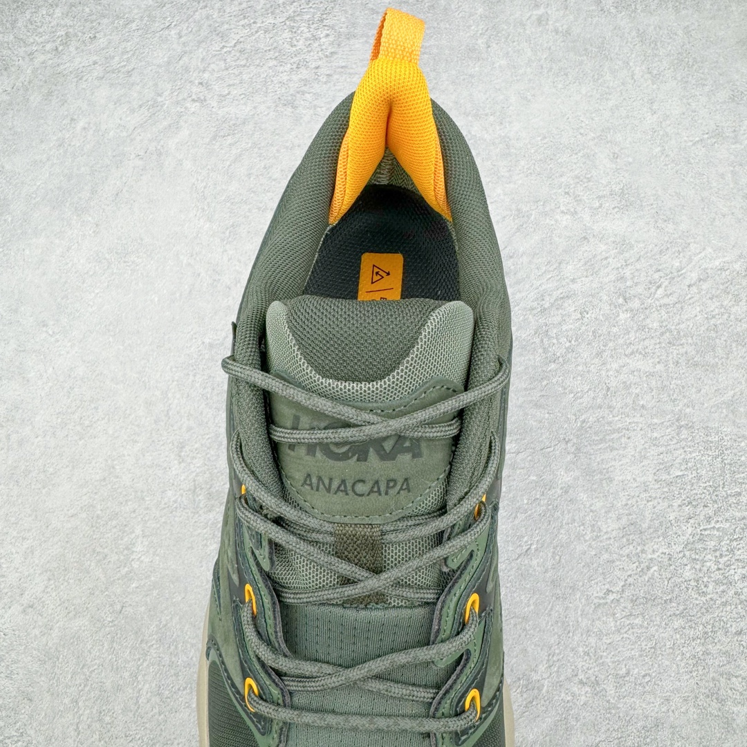 图片[5]-💰370 ＃X版纯原 Hoka M ANACAPA LOW GTX 低帮厚底锯齿坦克户外运动鞋 Vibram辽宁代工原装外底提供强大的防滑性能 5MM多向凸耳提供多种地形下的强劲抓地力 鞋面加入防水功能 汗气却可经由GORE-TEX薄膜上的微孔排出 皮革鞋面搭配耐磨 橡胶鞋头使鞋面具有良好的透气性 支撑性及保护性 上层缓冲EVA可为足底带来柔软舒适的缓冲感 底层橡胶化泡棉提供持久的缓震和支撑 尺码：36 36.5 37 38 38.5 39 40 40.5 41 42 42.5 43 44 44.5 45 46 编码：Xby4936040-运动鞋