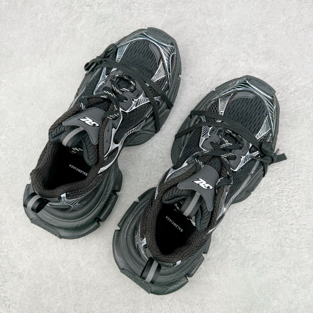 图片[3]-＃OG纯原福利 BALENCIAGA 3XL Sneakers 巴黎世家十代网布系带低帮走秀复古老爹鞋 黑色闪钻 全套原纸板楦头开发 最原汁原味的灵魂版型 全鞋荧光划线卡点 胶水把控整洁度追求极致完美 每一双都是工艺品 多重QC质检 超越公司货的品控标准 实实在在的免检产品 原盒原配 正确字体电绣 粗细、位置、大小正确 侧边TPU 透气孔匹配意产原版 正确分离大底 TPU软底 原版一致大底LOGO 立体感十足 原厂皮料水洗做旧 采购原厂网纱 不含皮革 网布材料和聚氨酯 磨损效果 鞋头边缘和后帮 Balenciaga 徽标 鞋面和后跟凸印尺码 鞋舌 3XL 橡胶品牌标识和反光细节 鞋帮拉袢和鞋舌拉祥 配反光细节 备用鞋带在鞋履前侧 可在穿着前取下 便于不同造型搭配 偏大一码 尺码：35 36 37 38 39 40 41 42 43 44 45 46-选品中心