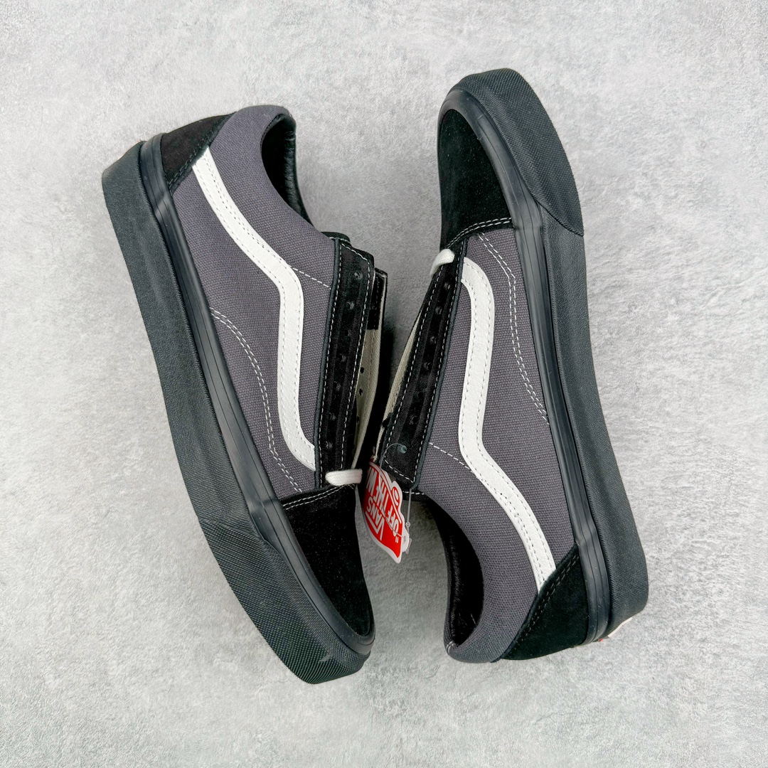 图片[3]-💰130 Vans Vault OG Old Skool LXn高端支线 黑武士拼接帆布板鞋 货号：VN0A4P3XTJ1 尺码：35 36 36.5 37 38 38.5 39 40 40.5 41 42 42.5 43 44n工艺：硫化1:1（重量1:1、真标、原钢印、材质标、鞋型标、合格证）    编码：by2936000-运动鞋