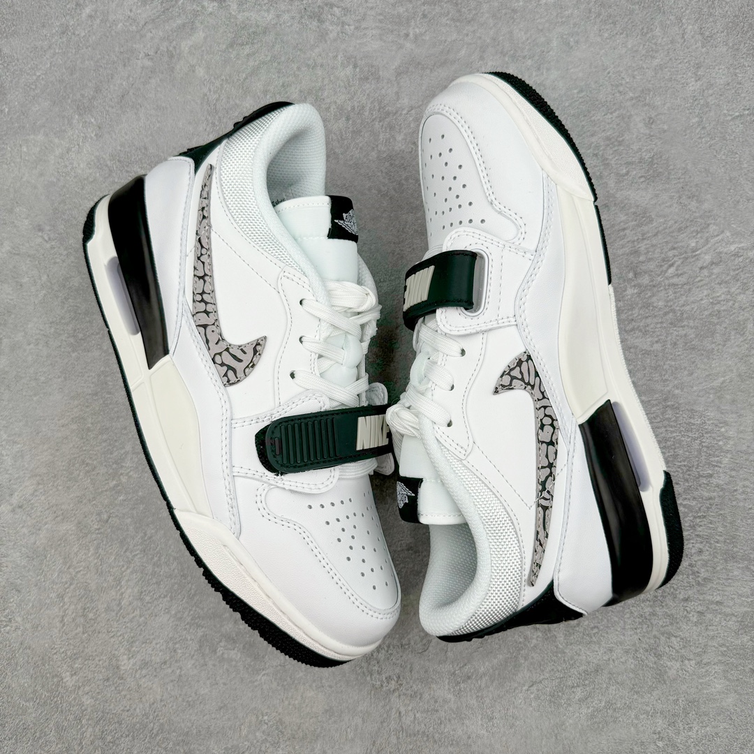 图片[3]-💰190 ＃PB Air Jordan Legacy AJ312 Low 低帮复古篮球鞋 黑白 CD7069-110 市场最强独一档产物 全套原纸板楦头开发 原厂大底磨具加持立体防滑纹理 原档数据后跟TPU子母扣魔术贴 原装可视Air Sole气垫 原汁原味最完美的312代版型 唯一正确鞋头趴度弧度高度鞋身腰线 进口港宝加持 后跟自然饱满 全鞋荧光划线卡点 追求极致完美 每一双都是工艺品 多重QC质检 超越公司货的品控标准 实实在在的免检产品 鞋身采用了皮革材质打造 横跨鞋面的魔术贴十分吸睛 侧面的Swoosh Logo的一部分被鞋面遮挡了一部分 颇具玩味 魔术贴上标有NK标识 而鞋舌上是Jordan的经典红色飞翼Logo 后跟和鞋底均采用了AJ3的设计 后跟上同样也使用了经典的爆裂纹图案 SIZE：36 36.5 37.5 38 38.5 39 40 40.5 41 42 42.5 43 44 44.5 45 46 47.5 编码：by2936060-运动鞋