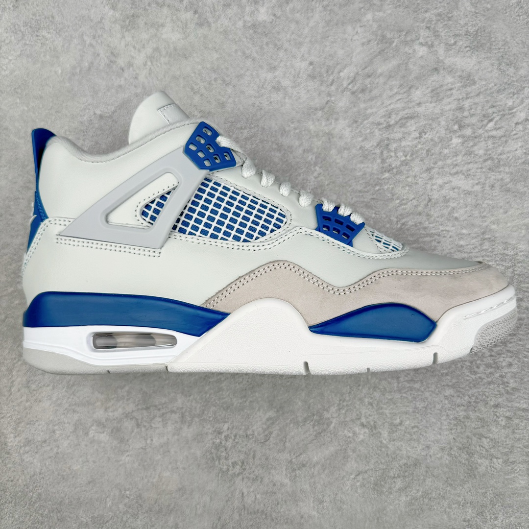 💰320 ＃K版纯原 Air Jordan AJ4 Retro \”Military Blue\” 白蓝2024 FV5029-141 全新升级改良 原鞋原楦原纸板同源开发 完美呈现乔4的版型 内侧正确双色网格 还原细节 原厂皮料 正确气垫颜色 正确网格工艺 正确拉帮工艺 全鞋原装材料制作 原档案原模具打造 支持全方位与正品对比 尺码：40 40.5 41 42 42.5 43 44 44.5 45 46 47.5 编码：Aby3936090-运动鞋