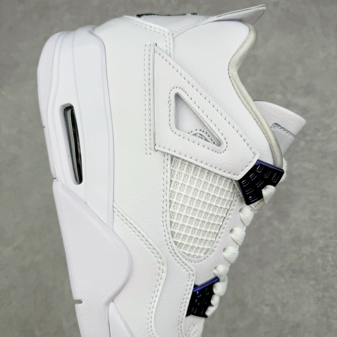 图片[6]-💰240 ＃PB Air Jordan AJ4 Retro 白紫 CT8527-115 耗时半年巨作 40余配色陆续出货 全套原纸板楦头开发 调试30余版 确保原汁原味完美呈现四代版型 一比一鞋头弧度高度趴度鞋身弧度 此版本只针对中端市场 皮料材质有所更替 其他数据细节工艺流程均保持公司一致 细节品控鞋型随意秒杀市面3XX 4XX 原厂TPU网格鞋带扣 正确内里网布 菱角分明不变形无多余毛边 柔软性质感一致于原鞋 原厂织唛标 原厂飞人电绣工艺 独家绑鞋带手法 印刷中底布 四线拉帮 米色美纹纸贴合固定 进口港宝加持 后跟自然饱满 全鞋荧光划线卡点 追求极致完美 每一双都是工艺品 多重QC质检 超越公司货的品控标准 实实在在的免检产品 尺码：40 40.5 41 42 42.5 43 44 44.5 45 46 47.5 48.5 编码：by3936010-运动鞋