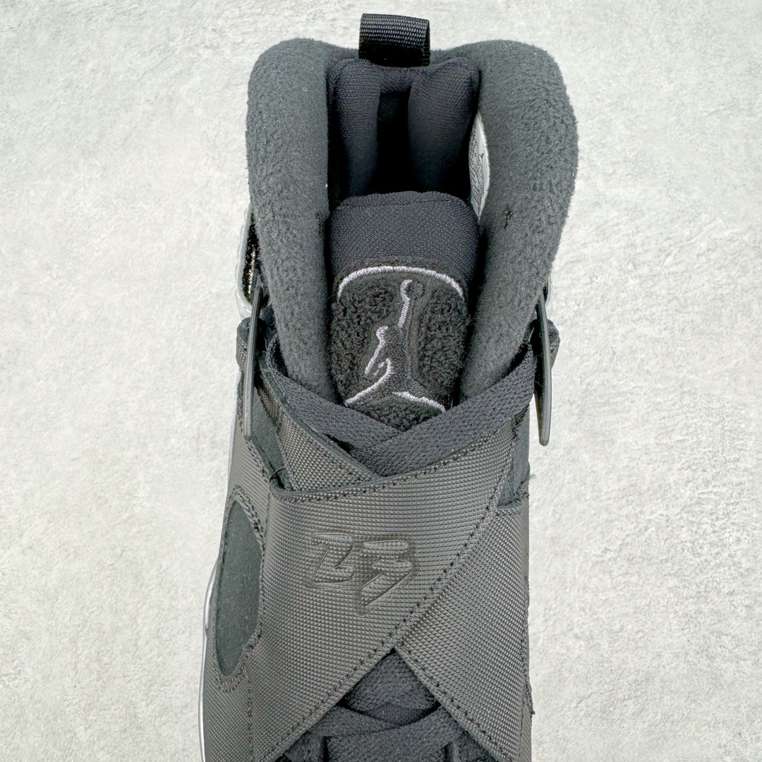 图片[5]-💰420 ＃NC版 Air Jordan AJ8 高帮复古篮球鞋 黑灰 FD1334-001 外贸订单 全套原纸板楦头开发 确保原汁原味 完美呈现五代版型 定制优质皮料 完美鞋型匹配公司货 正确TPU鞋舌锁扣 最新原厂底模 大底卡色咬花完美 鞋柜必备鞋款 终端现货供应 尺码：40 40.5 41 42 42.5 43 44 44.5 45 46 47.5 编码：by4936090-运动鞋