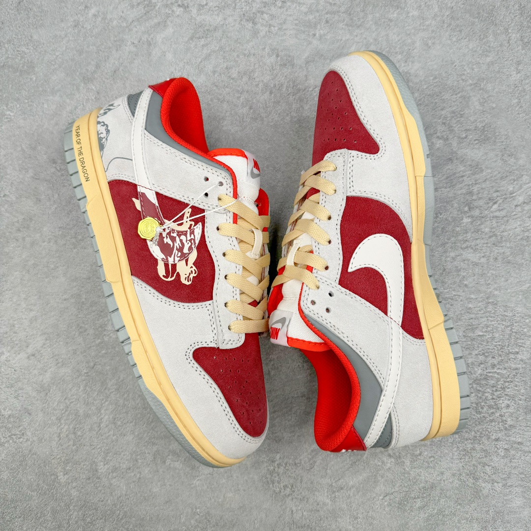 图片[3]-💰190 NK Dunk Low 蒸汽木偶 CNY龙年限定 中国龙 白灰橙 FJ5429-133 大厂出品 极力推荐 原装头层材料 独家版型蒸餾加工帶來的是更好的视觉和脚感体验大厂纯原品质出货 清洁度 电绣工艺 皮料切割干净无任何毛边 细节完美 SIZE：36 36.5 37.5 38 38.5 39 40 40.5 41 42 42.5 43 44 44.5 45 46 47.5 编码：Bby2936060-运动鞋