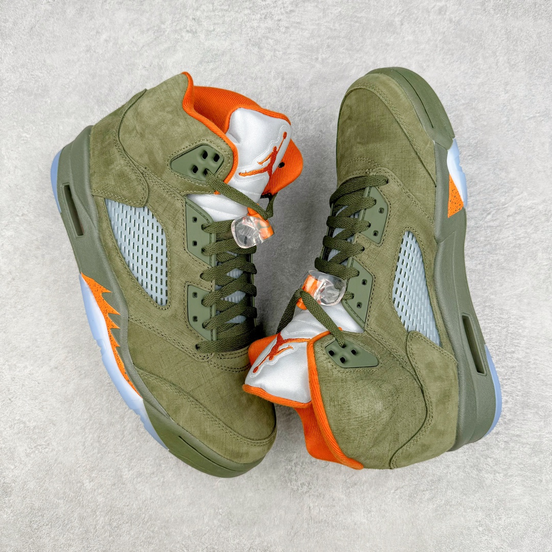 图片[3]-＃Y3纯原 Air Jordan AJ5 Retro 橄榄绿 DD0587-308 全新改良批次 圈内最强系列 恪守真诚 承诺混一赔十 高端零售裸鞋圈特供批次 SZ原厂全套原楦原纸板冲刀磨具开发 原厂皮料加持 原厂港宝加持定型后跟R度完美 同源原厂电绣 飞翼针数密度立体效果一致 百分百一致原鞋 原厂拉帮工艺 针距密度一致 后跟弧度收口自然不对折 极致一眼正品既视感 进口玻璃冲刀皮料裁剪零毛边 全鞋电脑针车工艺 品控清洁度最高QC检验标准 免检产品 原厂订购鞋盒、鞋标、防尘纸、鞋撑、鞋带 追求极致的原厂味道 尺码：40.5 41 42 42.5 43 44 44.5 45 46 47.5 48.5-选品中心