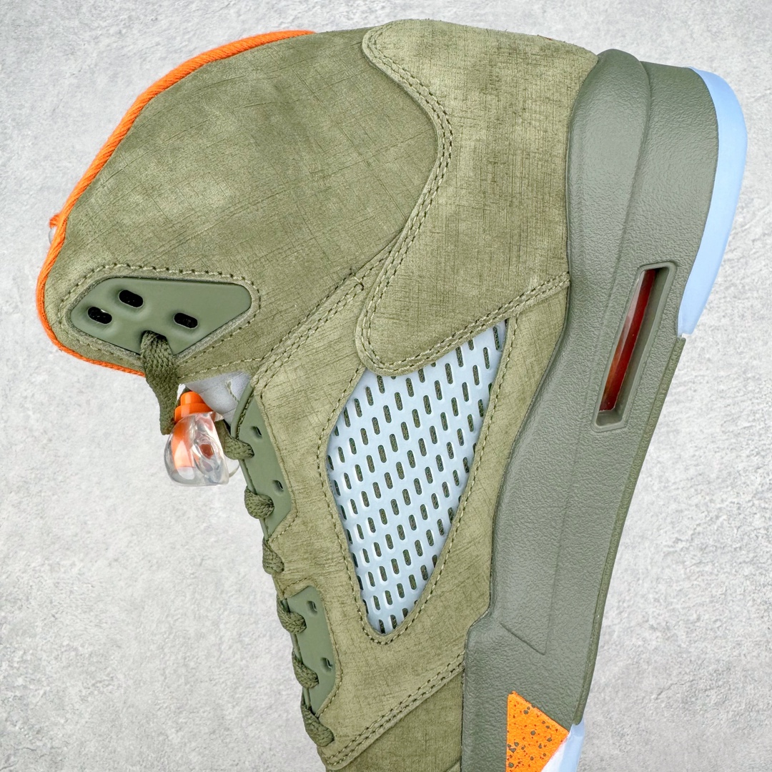 图片[7]-＃Y3纯原 Air Jordan AJ5 Retro 橄榄绿 DD0587-308 全新改良批次 圈内最强系列 恪守真诚 承诺混一赔十 高端零售裸鞋圈特供批次 SZ原厂全套原楦原纸板冲刀磨具开发 原厂皮料加持 原厂港宝加持定型后跟R度完美 同源原厂电绣 飞翼针数密度立体效果一致 百分百一致原鞋 原厂拉帮工艺 针距密度一致 后跟弧度收口自然不对折 极致一眼正品既视感 进口玻璃冲刀皮料裁剪零毛边 全鞋电脑针车工艺 品控清洁度最高QC检验标准 免检产品 原厂订购鞋盒、鞋标、防尘纸、鞋撑、鞋带 追求极致的原厂味道 尺码：40.5 41 42 42.5 43 44 44.5 45 46 47.5 48.5-选品中心