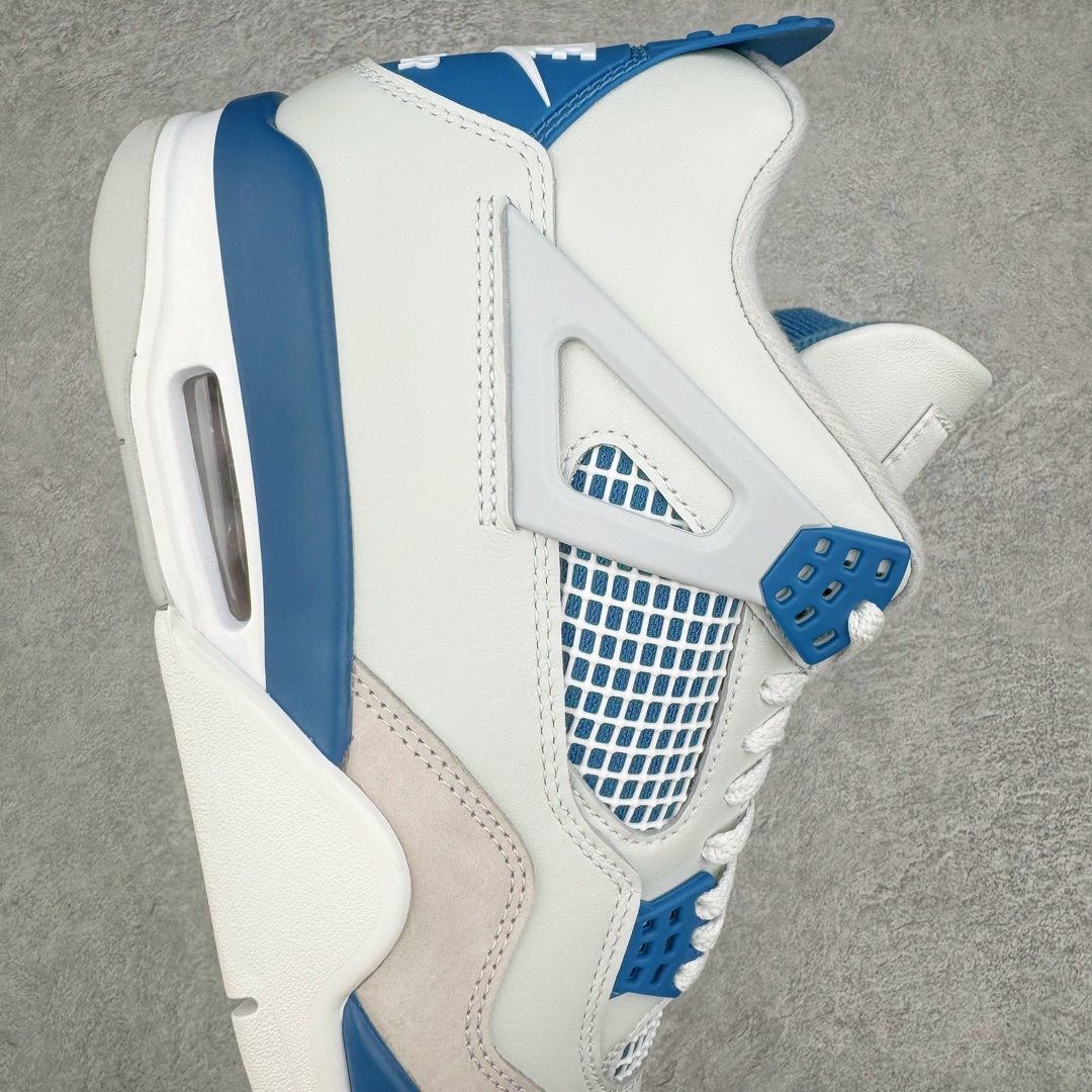 图片[6]-💰450 ＃M纯原 Air Jordan AJ4 Retro \”Military Blue\” 白蓝2024 FV5029-141 耗时多个月巨作 重金购买原楦原纸板 确保原汁原味 完美呈现四代版型 原厂织唛标 市面唯一采用原装皮料 正确网格工艺 全方位一致匹配官方细节 尺码：40 40.5 41 42 42.5 43 44 44.5 45 46 47.5 48.5 编码：by5936020-运动鞋