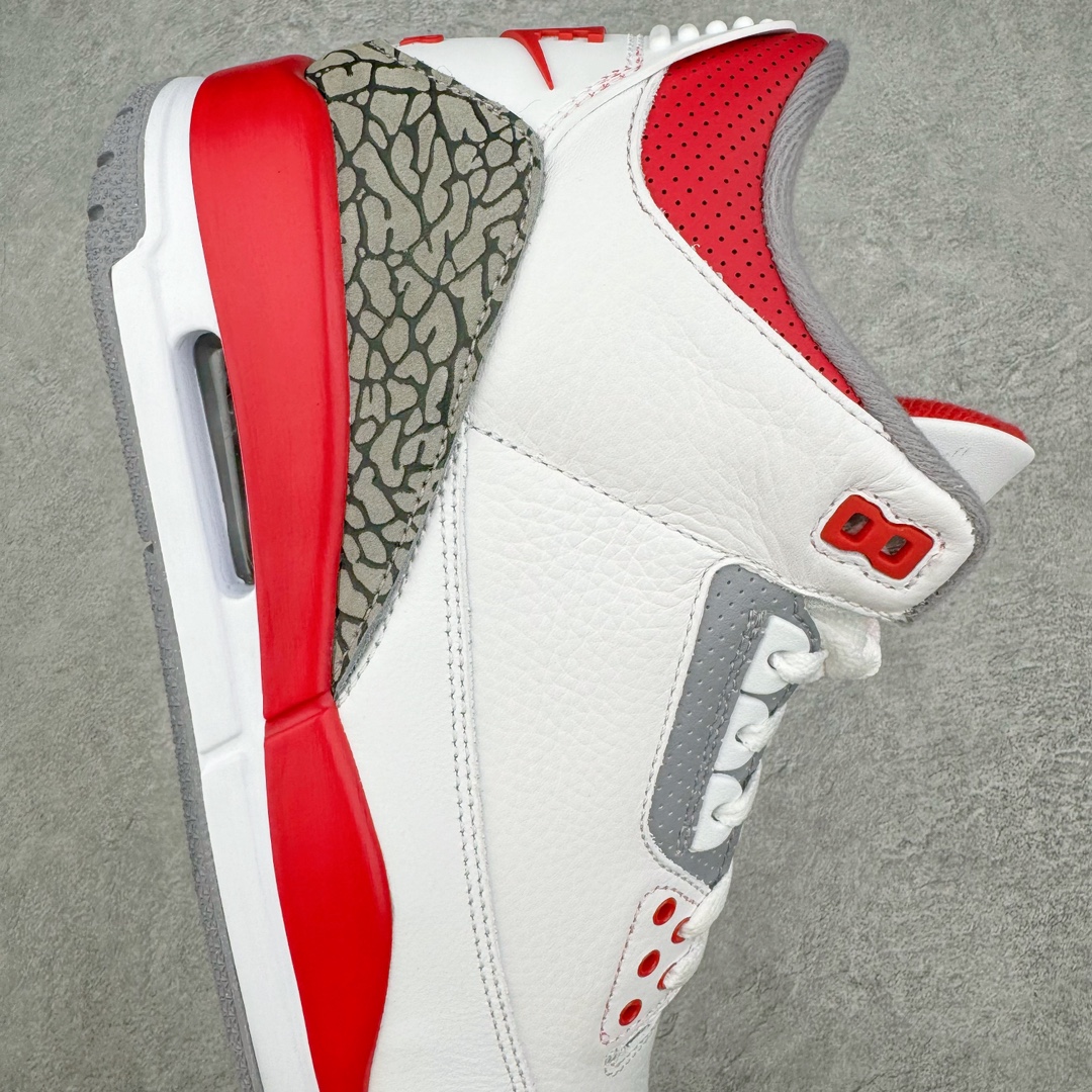 图片[6]-💰320 ＃K版纯原 Air Jordan AJ3 Retro 白红 DN3707-160 原楦原纸板开发 确保原汁原味 原厂皮料质感色泽绝无偏差 完美中底拉帮 原厂中底钢印  原档案大底 如假白送 大底纹路 气垫通透度PU的回弹性均百分百还原 原厂电绣鞋舌飞人刺绣针数立体讲究精细欢迎对比正品原鞋 SIZE：40 40.5 41 42 42.5 43 44 44.5 45 46 47.5 编码：by3936090-运动鞋