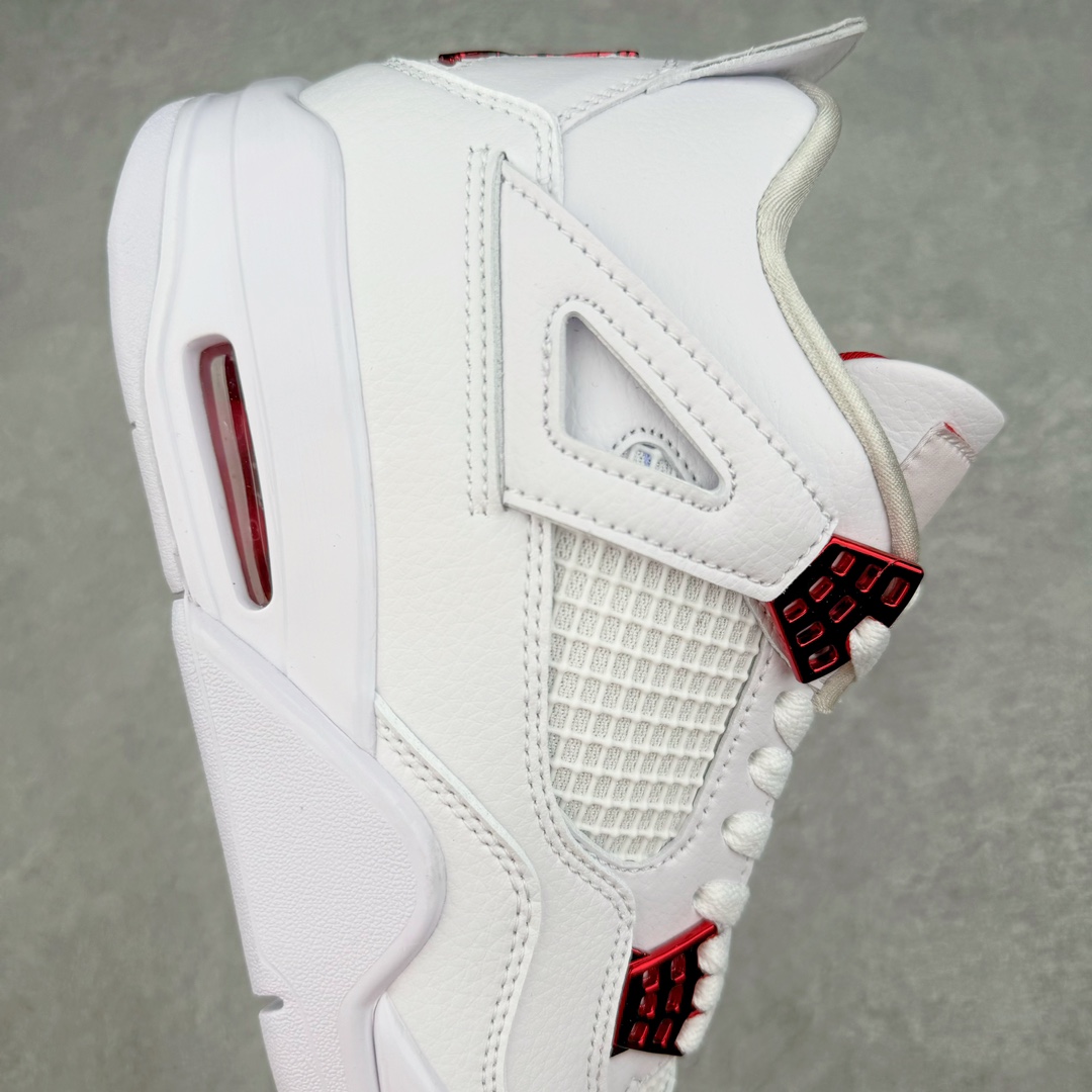 图片[6]-💰240 ＃PB Air Jordan AJ4 Retro 白红 CT8527-112 耗时半年巨作 40余配色陆续出货 全套原纸板楦头开发 调试30余版 确保原汁原味完美呈现四代版型 一比一鞋头弧度高度趴度鞋身弧度 此版本只针对中端市场 皮料材质有所更替 其他数据细节工艺流程均保持公司一致 细节品控鞋型随意秒杀市面3XX 4XX 原厂TPU网格鞋带扣 正确内里网布 菱角分明不变形无多余毛边 柔软性质感一致于原鞋 原厂织唛标 原厂飞人电绣工艺 独家绑鞋带手法 印刷中底布 四线拉帮 米色美纹纸贴合固定 进口港宝加持 后跟自然饱满 全鞋荧光划线卡点 追求极致完美 每一双都是工艺品 多重QC质检 超越公司货的品控标准 实实在在的免检产品 尺码：40 40.5 41 42 42.5 43 44 44.5 45 46 47.5 48.5 编码：by3936010-运动鞋