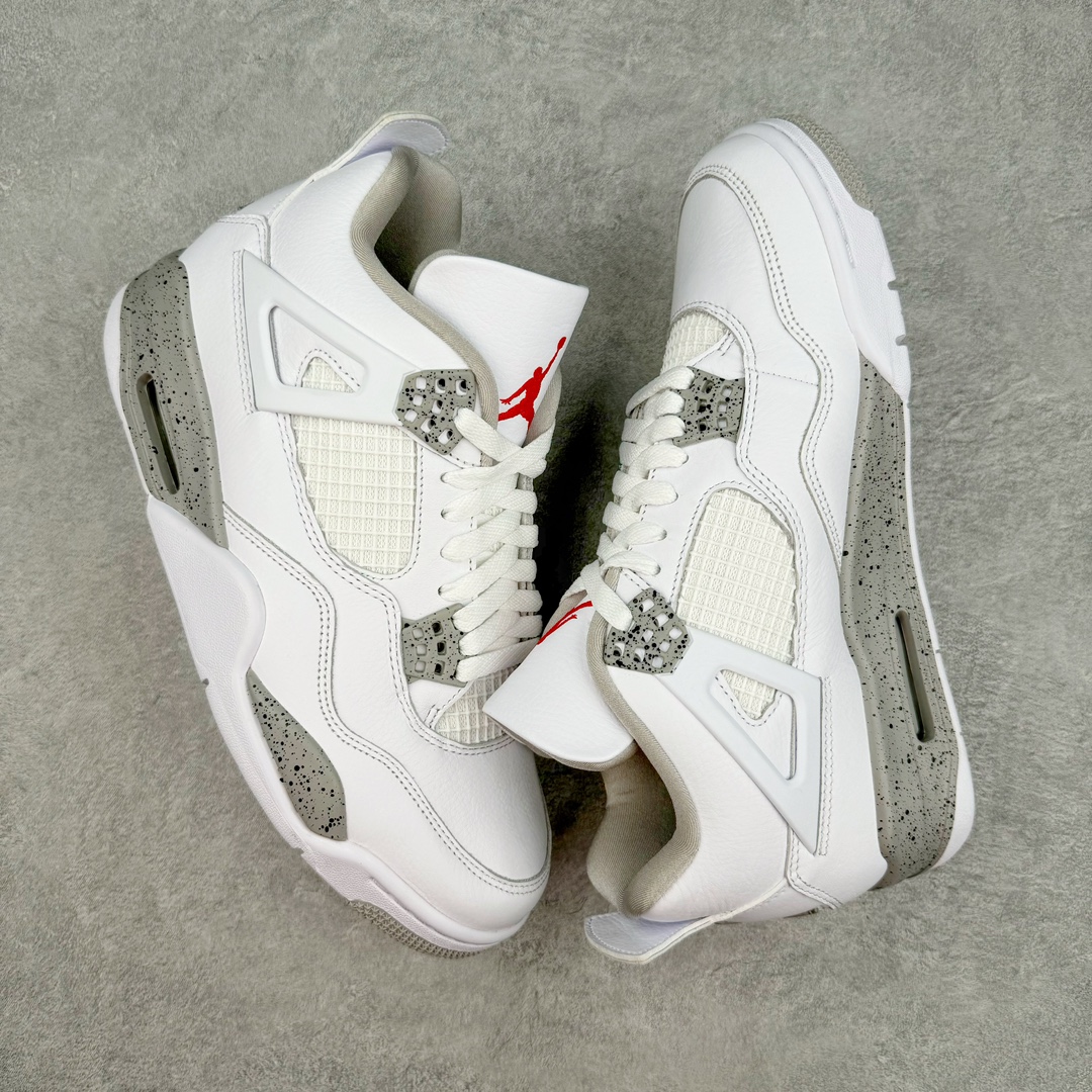 图片[3]-零售💰470 ＃lw纯原 Air Jordan AJ4 Retro 白灰奥利奥 CT8527-100 第一梯队最新批次 细节多次校对改良 接近完美 细节达到可过鉴定标准 耗时半年巨作 全套原纸板楦头开发 原厂特供皮料加持 确保原汁原味 完美呈现四代版型 一比一鞋头弧度高度鞋身弧度 数据细节工艺流程均保持原鞋一致 原厂TPU网格鞋带扣 正确内里网布 菱角分明不变形无多余毛边 柔软性质感一致于原鞋 原厂织唛标 原厂飞人电绣工艺 尾指中部跳三针 独家绑鞋带手法 印刷中底布 四线拉帮 米色美纹纸贴合固定 进口港宝加持 后跟自然饱满 全鞋荧光划线卡点 追求极致完美 每一双都是工艺品 多重QC质检 超越公司货的品控标准 实实在在的免检产品 尺码：40 40.5 41 42 42.5 43 44 44.5 45 46 47.5 48.5 编码：by4936070-运动鞋