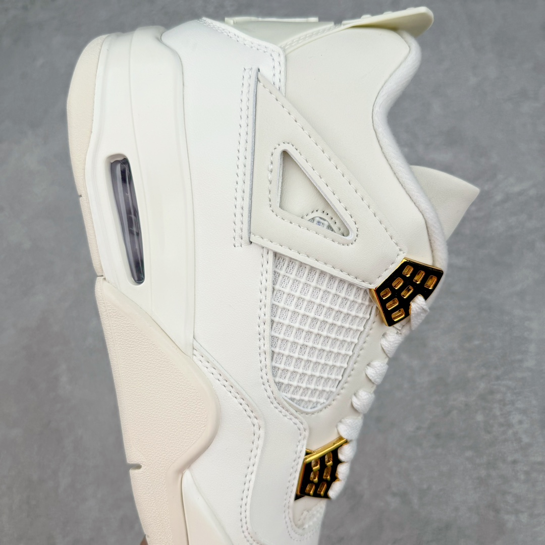 图片[6]-💰240 ＃PB Air Jordan AJ4 Retro 盐白金属扣 AQ9129-170 耗时半年巨作 40余配色陆续出货 全套原纸板楦头开发 调试30余版 确保原汁原味完美呈现四代版型 一比一鞋头弧度高度趴度鞋身弧度 此版本只针对中端市场 皮料材质有所更替 其他数据细节工艺流程均保持公司一致 细节品控鞋型随意秒杀市面3XX 4XX 原厂TPU网格鞋带扣 正确内里网布 菱角分明不变形无多余毛边 柔软性质感一致于原鞋 原厂织唛标 原厂飞人电绣工艺 独家绑鞋带手法 印刷中底布 四线拉帮 米色美纹纸贴合固定 进口港宝加持 后跟自然饱满 全鞋荧光划线卡点 追求极致完美 每一双都是工艺品 多重QC质检 超越公司货的品控标准 实实在在的免检产品 尺码：40 40.5 41 42 42.5 43 44 44.5 45 46 47.5 48.5 编码：by3936010-运动鞋