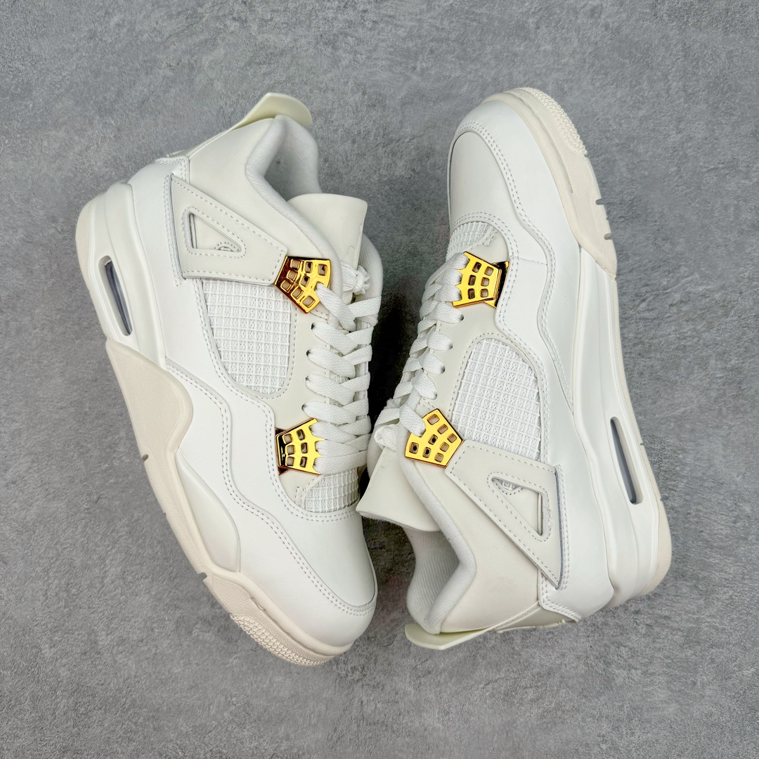 图片[3]-💰240 ＃PB Air Jordan AJ4 Retro 盐白金属扣 AQ9129-170 耗时半年巨作 40余配色陆续出货 全套原纸板楦头开发 调试30余版 确保原汁原味完美呈现四代版型 一比一鞋头弧度高度趴度鞋身弧度 此版本只针对中端市场 皮料材质有所更替 其他数据细节工艺流程均保持公司一致 细节品控鞋型随意秒杀市面3XX 4XX 原厂TPU网格鞋带扣 正确内里网布 菱角分明不变形无多余毛边 柔软性质感一致于原鞋 原厂织唛标 原厂飞人电绣工艺 独家绑鞋带手法 印刷中底布 四线拉帮 米色美纹纸贴合固定 进口港宝加持 后跟自然饱满 全鞋荧光划线卡点 追求极致完美 每一双都是工艺品 多重QC质检 超越公司货的品控标准 实实在在的免检产品 尺码：40 40.5 41 42 42.5 43 44 44.5 45 46 47.5 48.5 编码：by3936010-运动鞋