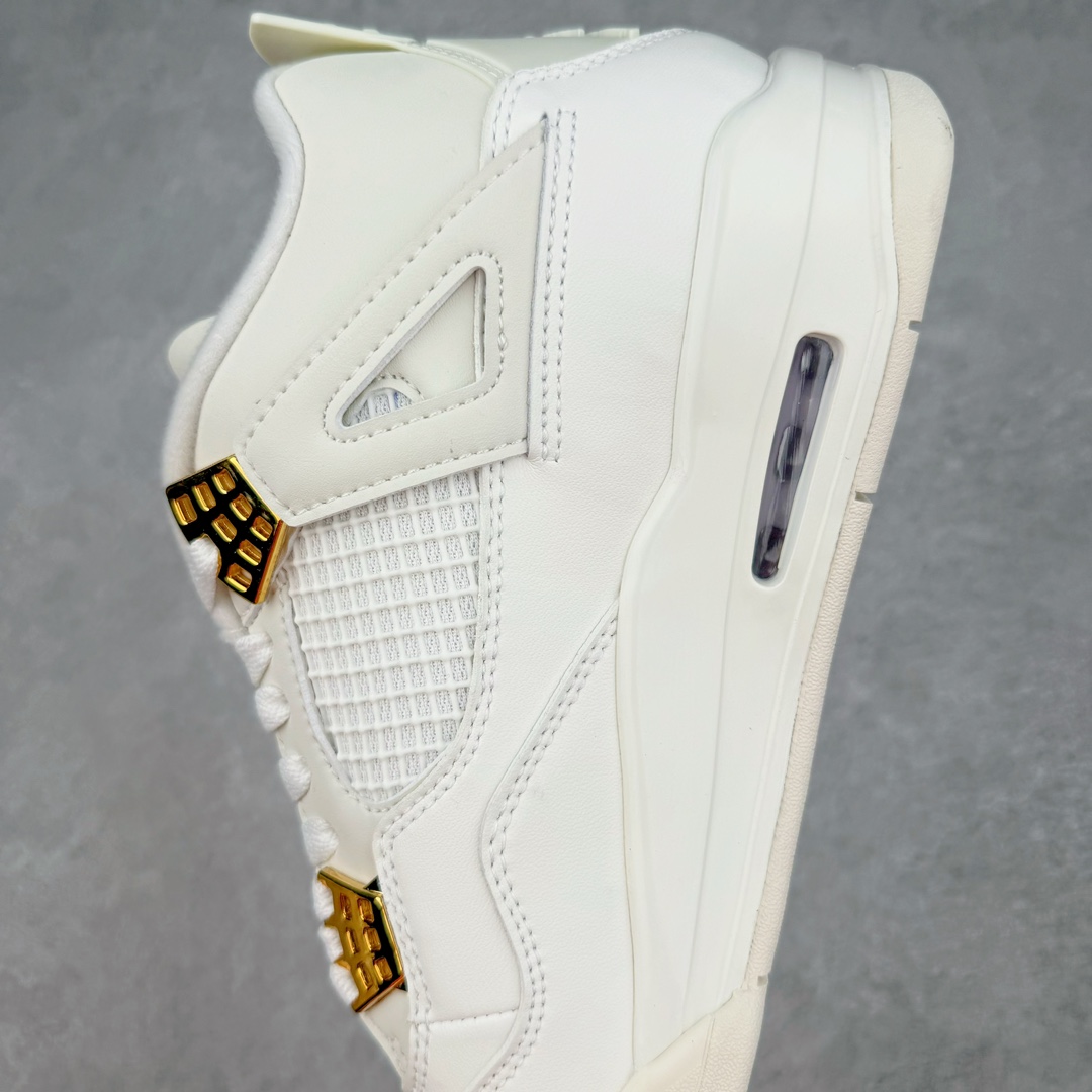 图片[7]-💰240 ＃PB Air Jordan AJ4 Retro 盐白金属扣 AQ9129-170 耗时半年巨作 40余配色陆续出货 全套原纸板楦头开发 调试30余版 确保原汁原味完美呈现四代版型 一比一鞋头弧度高度趴度鞋身弧度 此版本只针对中端市场 皮料材质有所更替 其他数据细节工艺流程均保持公司一致 细节品控鞋型随意秒杀市面3XX 4XX 原厂TPU网格鞋带扣 正确内里网布 菱角分明不变形无多余毛边 柔软性质感一致于原鞋 原厂织唛标 原厂飞人电绣工艺 独家绑鞋带手法 印刷中底布 四线拉帮 米色美纹纸贴合固定 进口港宝加持 后跟自然饱满 全鞋荧光划线卡点 追求极致完美 每一双都是工艺品 多重QC质检 超越公司货的品控标准 实实在在的免检产品 尺码：40 40.5 41 42 42.5 43 44 44.5 45 46 47.5 48.5 编码：by3936010-运动鞋