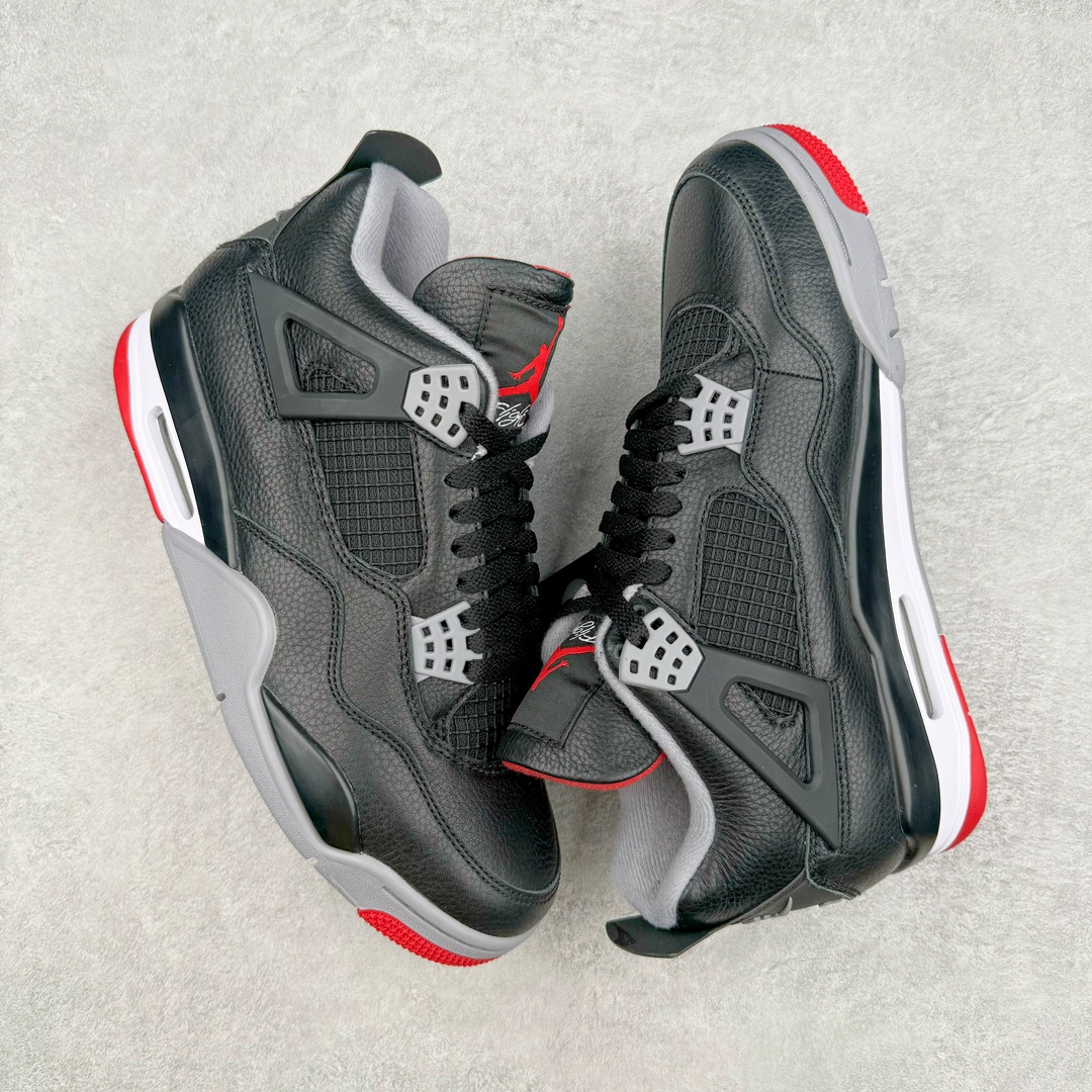 图片[3]-零售💰470 ＃lw纯原 Air Jordan AJ4 \”Bred Reimagined\” 黑红2024 FV5029-006 第一梯队最新批次 细节多次校对改良 接近完美 细节达到可过鉴定标准 耗时半年巨作 全套原纸板楦头开发 原厂特供皮料加持 确保原汁原味 完美呈现四代版型 一比一鞋头弧度高度鞋身弧度 数据细节工艺流程均保持原鞋一致 原厂TPU网格鞋带扣 正确内里网布 菱角分明不变形无多余毛边 柔软性质感一致于原鞋 原厂织唛标 原厂飞人电绣工艺 尾指中部跳三针 独家绑鞋带手法 印刷中底布 四线拉帮 米色美纹纸贴合固定 进口港宝加持 后跟自然饱满 全鞋荧光划线卡点 追求极致完美 每一双都是工艺品 多重QC质检 超越公司货的品控标准 实实在在的免检产品 尺码：40 40.5 41 42 42.5 43 44 44.5 45 46 47.5 48.5 编码：by4936070-运动鞋