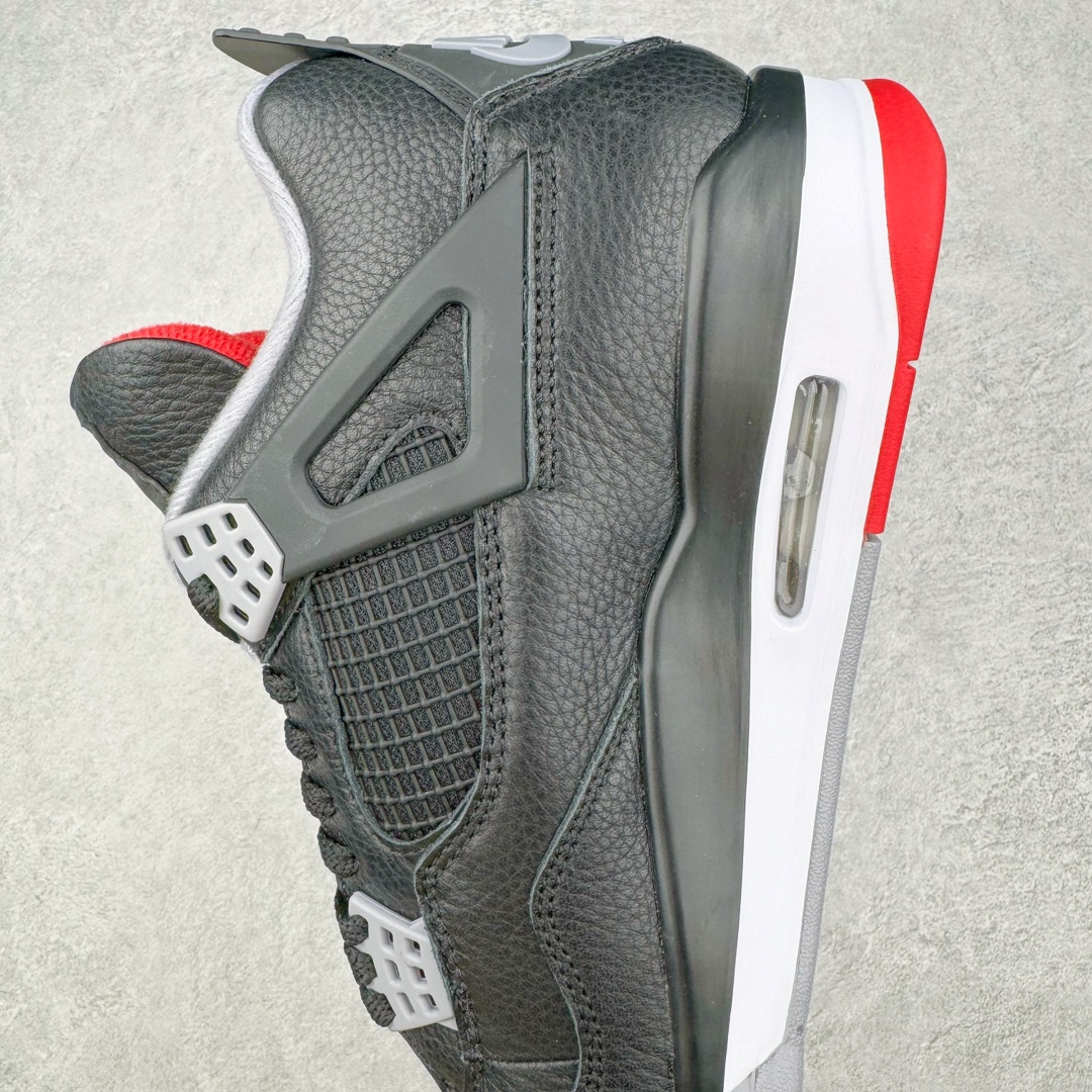 图片[7]-零售💰470 ＃lw纯原 Air Jordan AJ4 \”Bred Reimagined\” 黑红2024 FV5029-006 第一梯队最新批次 细节多次校对改良 接近完美 细节达到可过鉴定标准 耗时半年巨作 全套原纸板楦头开发 原厂特供皮料加持 确保原汁原味 完美呈现四代版型 一比一鞋头弧度高度鞋身弧度 数据细节工艺流程均保持原鞋一致 原厂TPU网格鞋带扣 正确内里网布 菱角分明不变形无多余毛边 柔软性质感一致于原鞋 原厂织唛标 原厂飞人电绣工艺 尾指中部跳三针 独家绑鞋带手法 印刷中底布 四线拉帮 米色美纹纸贴合固定 进口港宝加持 后跟自然饱满 全鞋荧光划线卡点 追求极致完美 每一双都是工艺品 多重QC质检 超越公司货的品控标准 实实在在的免检产品 尺码：40 40.5 41 42 42.5 43 44 44.5 45 46 47.5 48.5 编码：by4936070-运动鞋