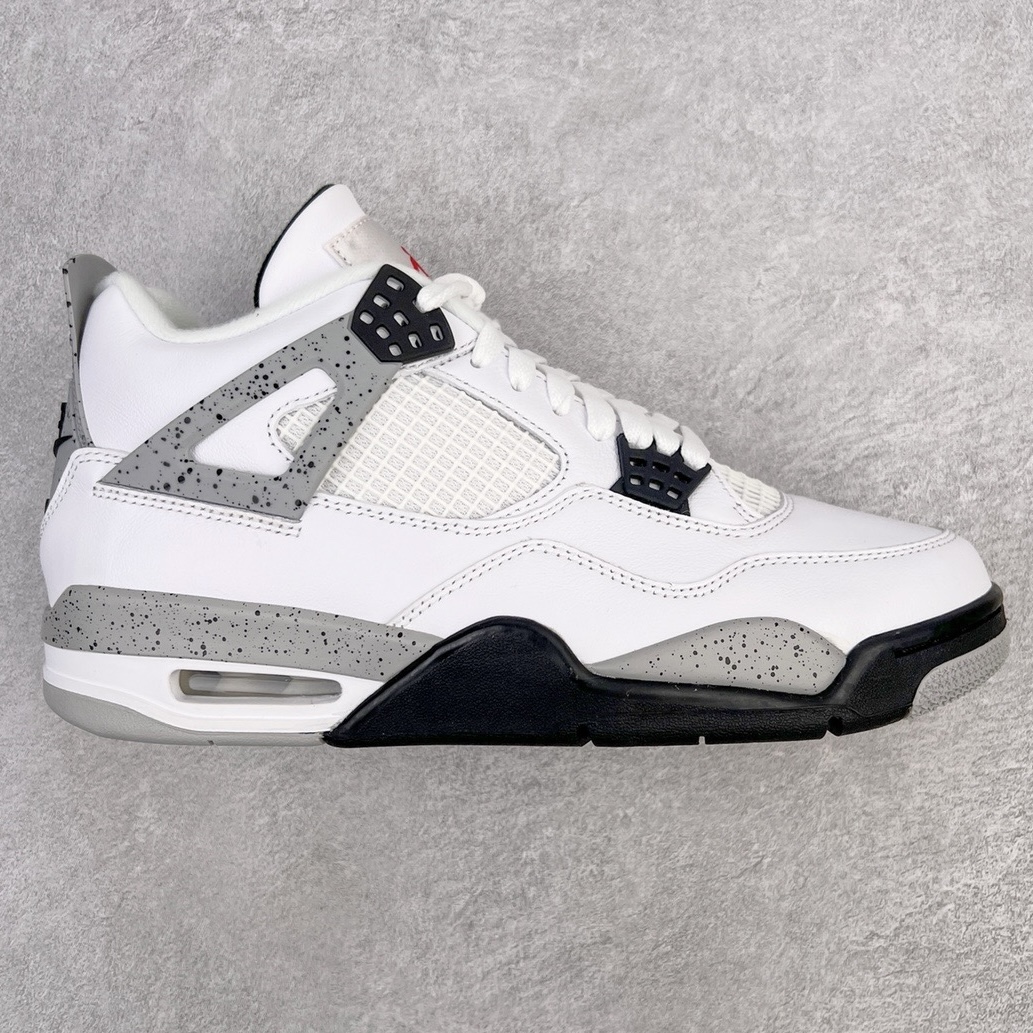 💰460 ＃绿X/GX Air Jordan AJ4 Retro 白水泥 840606-190 圈内最强四代 独家外贸特供尺码含 45.5 49.5 50.5 耗时半年巨作 全套原纸板楦头开发 原厂特供皮料加持 确保原汁原味 完美呈现四代版型 一比一鞋头弧度高度鞋身弧度 数据细节工艺流程均保持原鞋一致 原厂TPU网格鞋带扣 正确内里网布 菱角分明不变形无多余毛边 柔软性质感一致于原鞋 市场唯一原厂鞋扣模具 背面可见隐藏注塑口 原厂织唛标 原厂飞人电绣工艺 尾指中部跳三针 独家绑鞋带手法 印刷中底布 四线拉帮 米色美纹纸贴合固定 进口港宝加持 后跟自然饱满 全鞋荧光划线卡点 追求极致完美 每一双都是工艺品 多重QC质检 超越公司货的品控标准 实实在在的免检产品 尺码：40 40.5 41 42 42.5 43 44 44.5 45 45.5 46 47.5 48.5 49.5 50.5 编码：by5936030-运动鞋