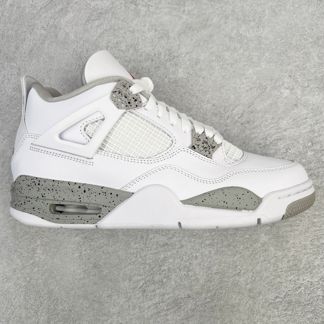 💰460 ＃GX Air Jordan AJ4 Retro 白灰奥利奥 CT8527-100 圈内最强四代 独家外贸特供尺码含 45.5 49.5 50.5 耗时半年巨作 全套原纸板楦头开发 原厂特供皮料加持 确保原汁原味 完美呈现四代版型 一比一鞋头弧度高度鞋身弧度 数据细节工艺流程均保持原鞋一致 原厂TPU网格鞋带扣 正确内里网布 菱角分明不变形无多余毛边 柔软性质感一致于原鞋 市场唯一原厂鞋扣模具 背面可见隐藏注塑口 原厂织唛标 原厂飞人电绣工艺 尾指中部跳三针 独家绑鞋带手法 印刷中底布 四线拉帮 米色美纹纸贴合固定 进口港宝加持 后跟自然饱满 全鞋荧光划线卡点 追求极致完美 每一双都是工艺品 多重QC质检 超越公司货的品控标准 实实在在的免检产品 尺码：40 40.5 41 42 42.5 43 44 44.5 45 45.5 46 47.5 48.5 49.5 50.5 编码：by5936030-运动鞋