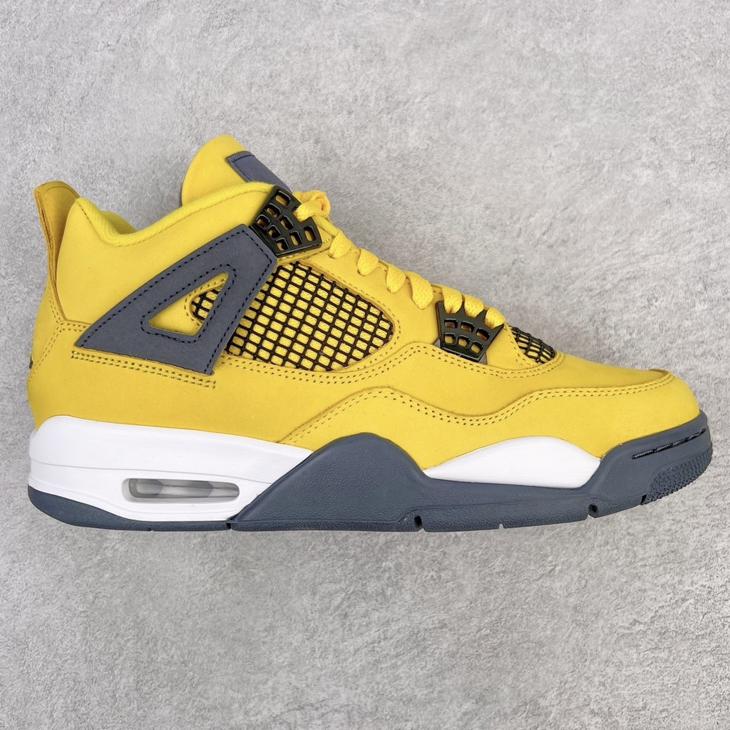 💰460 ＃GX Air Jordan AJ4 Retro 黑黄电母 货号：CT8527-700 圈内最强四代 独家外贸特供尺码含 45.5 49.5 50.5 耗时半年巨作 全套原纸板楦头开发 原厂特供皮料加持 确保原汁原味 完美呈现四代版型 一比一鞋头弧度高度鞋身弧度 数据细节工艺流程均保持原鞋一致 原厂TPU网格鞋带扣 正确内里网布 菱角分明不变形无多余毛边 柔软性质感一致于原鞋 市场唯一原厂鞋扣模具 背面可见隐藏注塑口 原厂织唛标 原厂飞人电绣工艺 尾指中部跳三针 独家绑鞋带手法 印刷中底布 四线拉帮 米色美纹纸贴合固定 进口港宝加持 后跟自然饱满 全鞋荧光划线卡点 追求极致完美 每一双都是工艺品 多重QC质检 超越公司货的品控标准 实实在在的免检产品 尺码：40 40.5 41 42 42.5 43 44 44.5 45 45.5 46 47.5 48.5 49.5 50.5 编码：by5936030-运动鞋