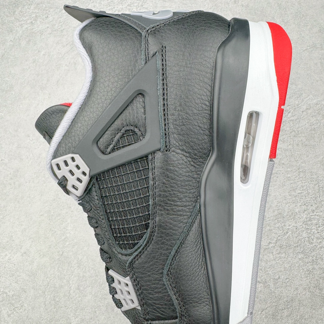 图片[7]-💰460 ＃GX Air Jordan AJ4 \”Bred Reimagined\” 黑红2024 FV5029-006 圈内最强四代 独家外贸特供尺码含 45.5 49.5 50.5 耗时半年巨作 全套原纸板楦头开发 原厂特供皮料加持 确保原汁原味 完美呈现四代版型 一比一鞋头弧度高度鞋身弧度 数据细节工艺流程均保持原鞋一致 原厂TPU网格鞋带扣 正确内里网布 菱角分明不变形无多余毛边 柔软性质感一致于原鞋 市场唯一原厂鞋扣模具 背面可见隐藏注塑口 原厂织唛标 原厂飞人电绣工艺 尾指中部跳三针 独家绑鞋带手法 印刷中底布 四线拉帮 米色美纹纸贴合固定 进口港宝加持 后跟自然饱满 全鞋荧光划线卡点 追求极致完美 每一双都是工艺品 多重QC质检 超越公司货的品控标准 实实在在的免检产品 尺码：40 40.5 41 42 42.5 43 44 44.5 45 45.5 46 47.5 48.5 49.5 50.5 编码：by5936030-运动鞋