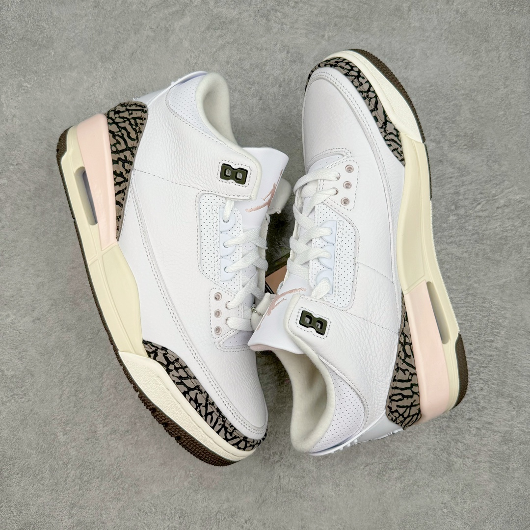 图片[3]-💰390 ＃Lw纯原 Air Jordan AJ3 Retro 樱花粉 CK9246-102 圈内最强三代系列 匠心打造 开发时长超过半年 目前可过各类鉴定或无法鉴定 裸鞋随便操作 全套原纸板楦头开发 原厂大底磨具加持立体防滑纹理 原装可视Air Sole气垫 原汁原味最完美的三代版型 唯一正确鞋头趴度弧度高度鞋身腰线 原厂TPU彩虹扎染后跟饰片 正确内里反口里网布 皮料菱角分明不变形无多余毛边 广东原厂zp同批次手工大底描漆拉丝 市场唯一原厂鞋扣模具 原厂织唛标 原厂飞人电绣工艺 尾指中部跳三针 独家绑鞋带手法 印刷中底布 四线拉帮 米色美纹纸贴合固定 进口港宝加持 后跟自然饱满 全鞋荧光划线卡点 追求极致完美 每一双都是工艺品 多重QC质检 超越公司货的品控标准 实实在在的免检产品 SIZE：36 36.5 37.5 38 38.5 39 40 40.5 41 42 42.5 43 44 44.5 45 45.5 46 47.5 48.5 编码：by4936060-运动鞋