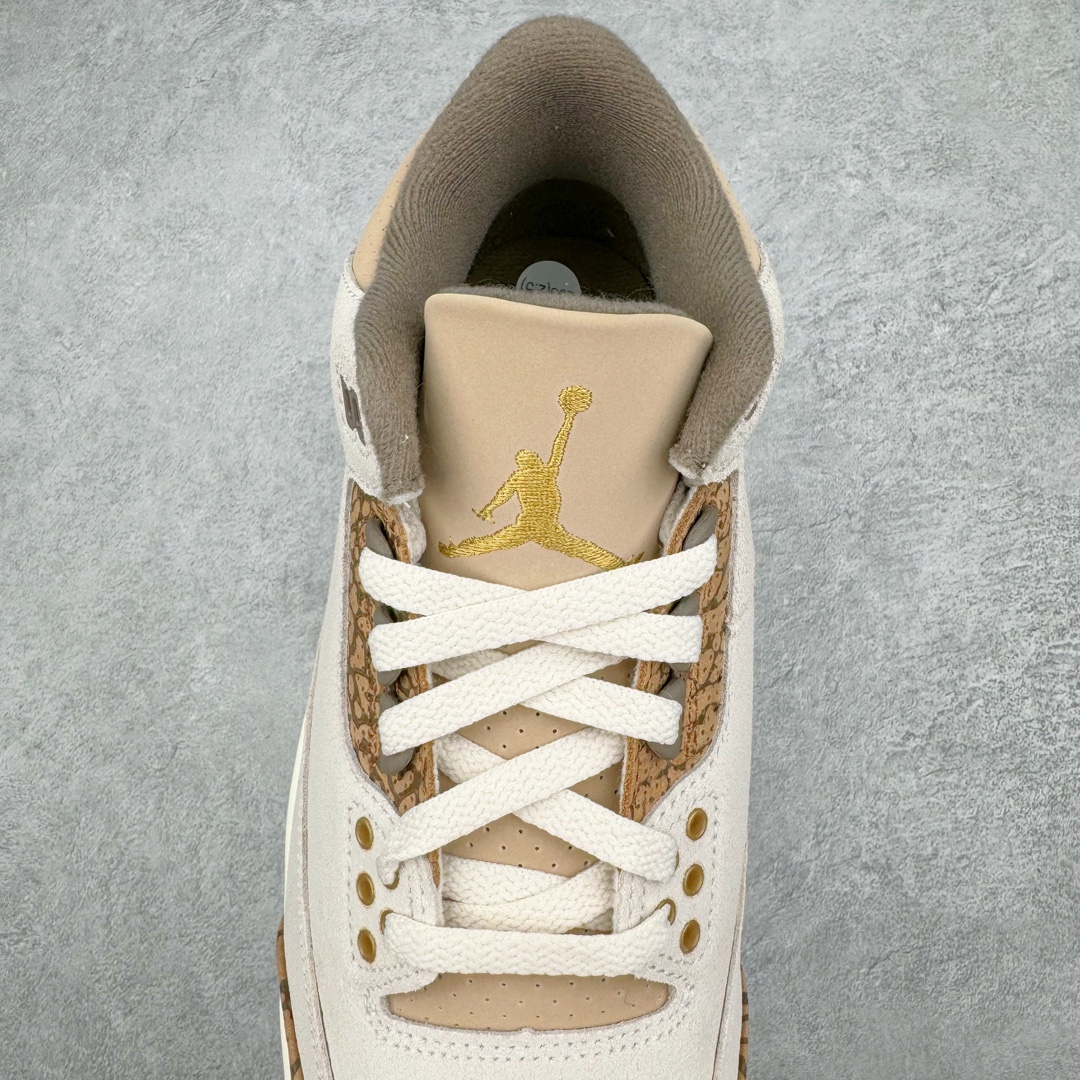 图片[5]-💰390 ＃Lw纯原 Air Jordan AJ3 Retro \”Palomino\” 摩卡 CT8532-102 圈内最强三代系列 匠心打造 开发时长超过半年 目前可过各类鉴定或无法鉴定 裸鞋随便操作 全套原纸板楦头开发 原厂大底磨具加持立体防滑纹理 原装可视Air Sole气垫 原汁原味最完美的三代版型 唯一正确鞋头趴度弧度高度鞋身腰线 原厂TPU彩虹扎染后跟饰片 正确内里反口里网布 皮料菱角分明不变形无多余毛边 广东原厂zp同批次手工大底描漆拉丝 市场唯一原厂鞋扣模具 原厂织唛标 原厂飞人电绣工艺 尾指中部跳三针 独家绑鞋带手法 印刷中底布 四线拉帮 米色美纹纸贴合固定 进口港宝加持 后跟自然饱满 全鞋荧光划线卡点 追求极致完美 每一双都是工艺品 多重QC质检 超越公司货的品控标准 实实在在的免检产品 SIZE：36 36.5 37.5 38 38.5 39 40 40.5 41 42 42.5 43 44 44.5 45 45.5 46 47.5 48.5 编码：by4936060-运动鞋