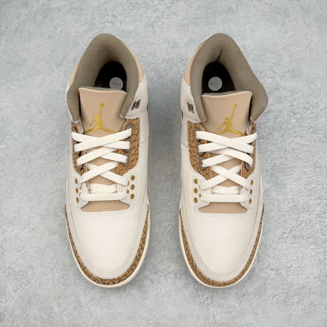 图片[2]-💰390 ＃Lw纯原 Air Jordan AJ3 Retro \”Palomino\” 摩卡 CT8532-102 圈内最强三代系列 匠心打造 开发时长超过半年 目前可过各类鉴定或无法鉴定 裸鞋随便操作 全套原纸板楦头开发 原厂大底磨具加持立体防滑纹理 原装可视Air Sole气垫 原汁原味最完美的三代版型 唯一正确鞋头趴度弧度高度鞋身腰线 原厂TPU彩虹扎染后跟饰片 正确内里反口里网布 皮料菱角分明不变形无多余毛边 广东原厂zp同批次手工大底描漆拉丝 市场唯一原厂鞋扣模具 原厂织唛标 原厂飞人电绣工艺 尾指中部跳三针 独家绑鞋带手法 印刷中底布 四线拉帮 米色美纹纸贴合固定 进口港宝加持 后跟自然饱满 全鞋荧光划线卡点 追求极致完美 每一双都是工艺品 多重QC质检 超越公司货的品控标准 实实在在的免检产品 SIZE：36 36.5 37.5 38 38.5 39 40 40.5 41 42 42.5 43 44 44.5 45 45.5 46 47.5 48.5 编码：by4936060-运动鞋