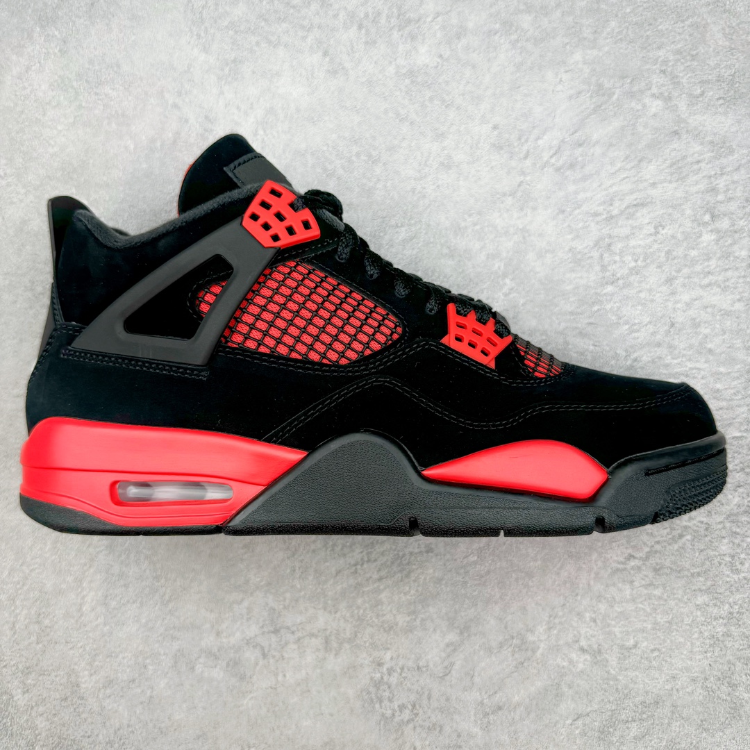 💰390 ＃SZ纯原 Air Jordan AJ4 Retro \”Red Thunder\” 黑红雷电 CT8527-016 目前可过各类鉴定或无法鉴定 裸鞋随意操作 第一梯队最新批次 细节多次校对改良 接近完美 细节达到可过鉴定标准 耗时半年巨作 全套原纸板楦头开发 原厂特供皮料加持 确保原汁原味 完美呈现四代版型 一比一鞋头弧度高度鞋身弧度 数据细节工艺流程均保持原鞋一致 原厂TPU网格鞋带扣 正确内里网布 菱角分明不变形无多余毛边 柔软性质感一致于原鞋 原厂织唛标 原厂飞人电绣工艺 尾指中部跳三针 独家绑鞋带手法 印刷中底布 四线拉帮 米色美纹纸贴合固定 进口港宝加持 后跟自然饱满 全鞋荧光划线卡点 追求极致完美 每一双都是工艺品 多重QC质检 超越公司货的品控标准 实实在在的免检产品 尺码：40 40.5 41 42 42.5 43 44 44.5 45 46 47.5 48.5 编码：by4936060-运动鞋