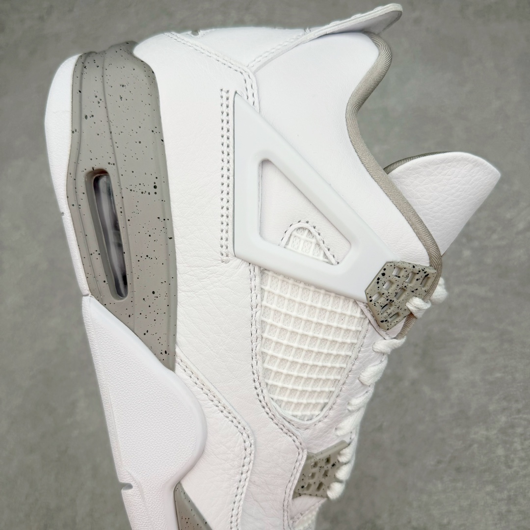 图片[6]-💰390 ＃SZ纯原 Air Jordan AJ4 Retro SE \”White Oreo\”白灰奥利奥 货号：CT8527-100 目前可过各类鉴定或无法鉴定 裸鞋随意操作 第一梯队最新批次 细节多次校对改良 接近完美 细节达到可过鉴定标准 耗时半年巨作 全套原纸板楦头开发 原厂特供皮料加持 确保原汁原味 完美呈现四代版型 一比一鞋头弧度高度鞋身弧度 数据细节工艺流程均保持原鞋一致 原厂TPU网格鞋带扣 正确内里网布 菱角分明不变形无多余毛边 柔软性质感一致于原鞋 原厂织唛标 原厂飞人电绣工艺 尾指中部跳三针 独家绑鞋带手法 印刷中底布 四线拉帮 米色美纹纸贴合固定 进口港宝加持 后跟自然饱满 全鞋荧光划线卡点 追求极致完美 每一双都是工艺品 多重QC质检 超越公司货的品控标准 实实在在的免检产品 尺码：40 40.5 41 42 42.5 43 44 44.5 45 46 47.5 48.5 编码：by4936060-运动鞋